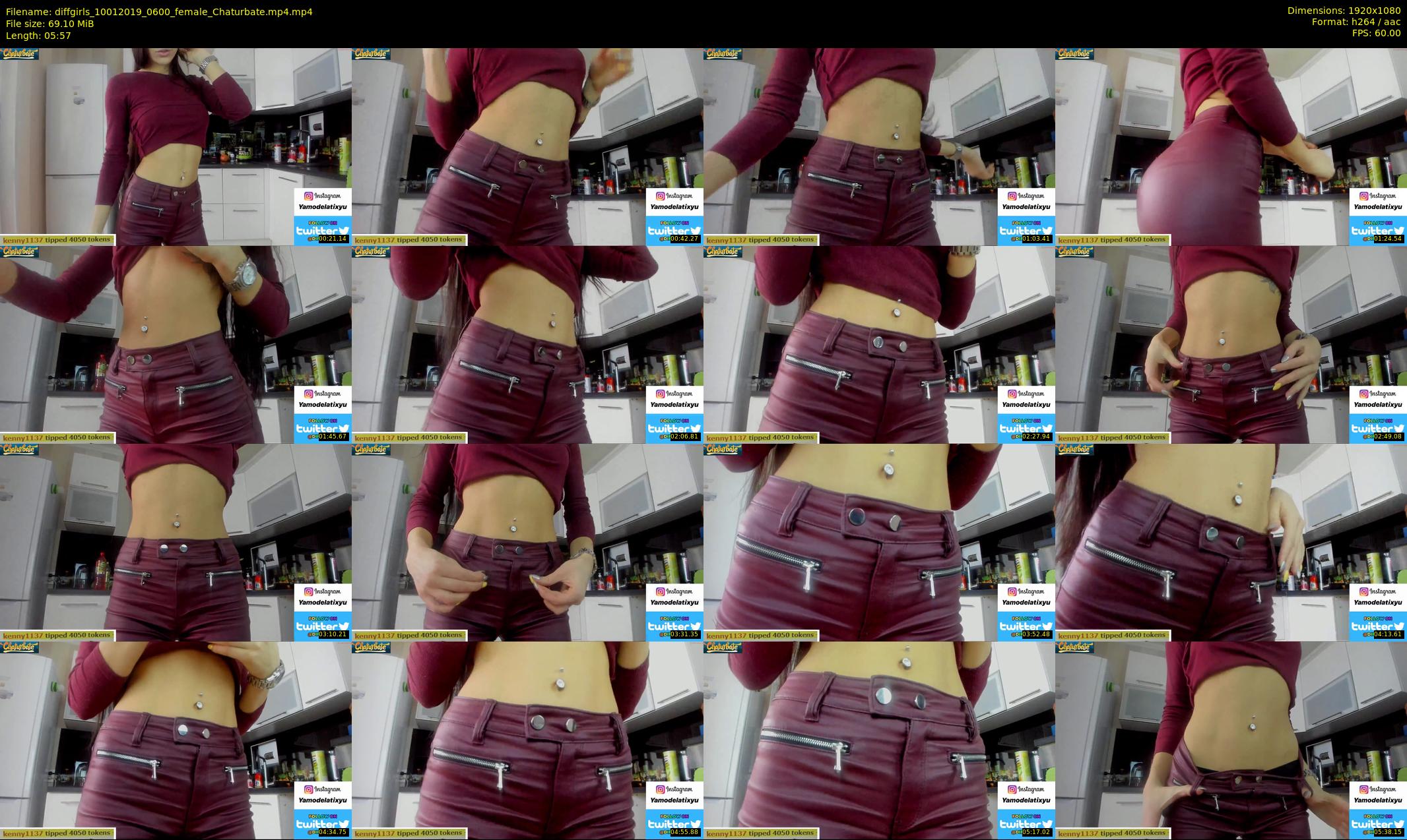 diffgirls — 12 minute Chaturbate Female strip rec, 1080p, Jan 10, 2019