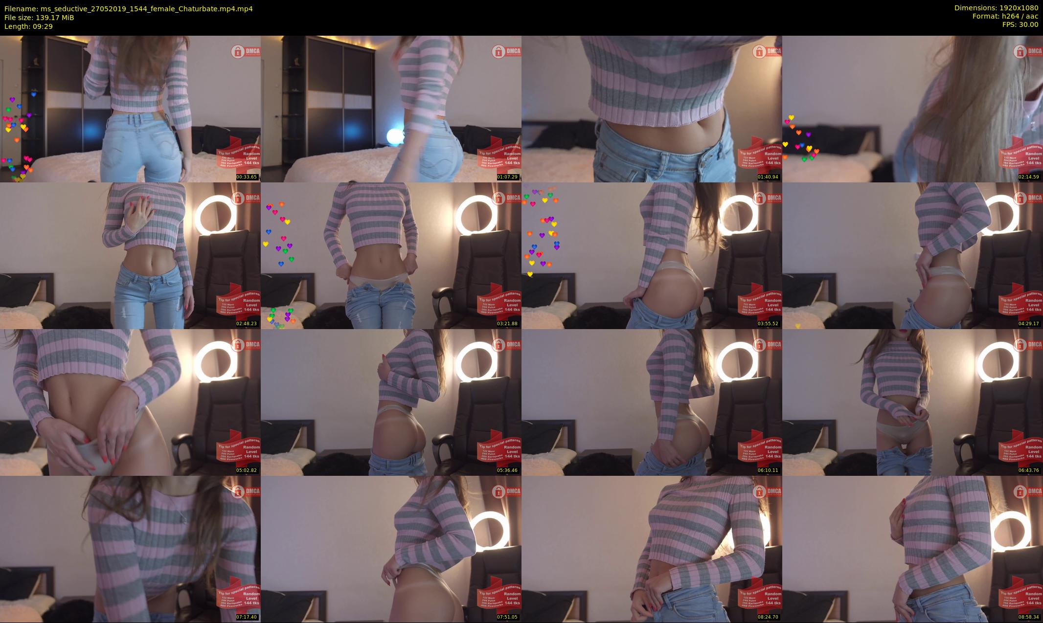 ms_seductive — 10 minute Chaturbate Female strip rec, 1080p, May 27, 2019