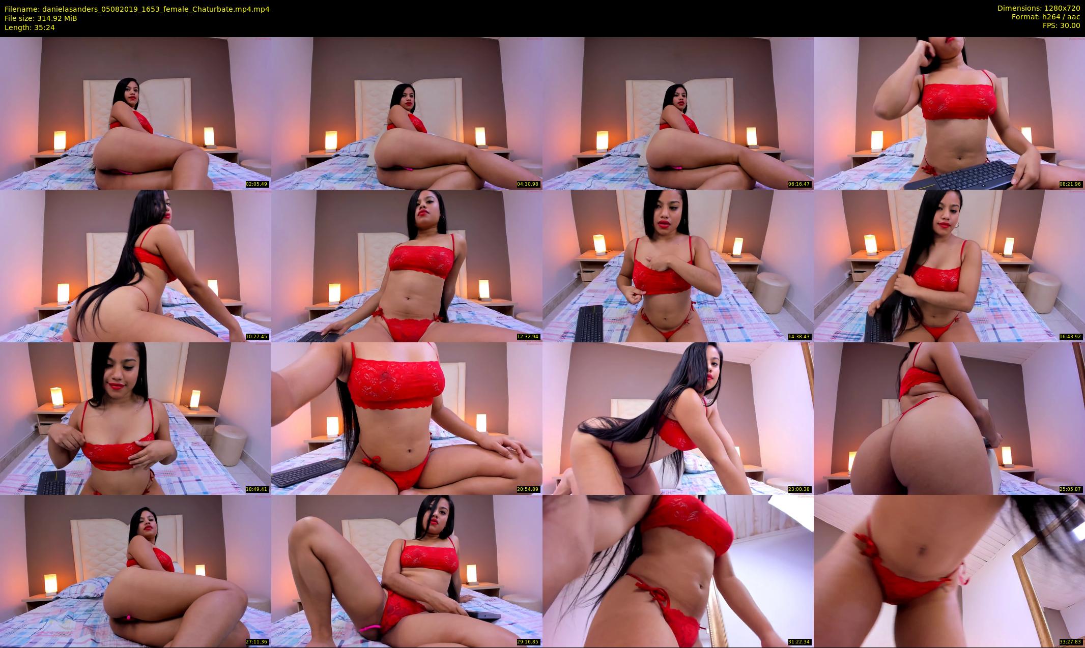 danielasanders — 36 minute Chaturbate Female strip rec, 720p, Aug 5, 2019