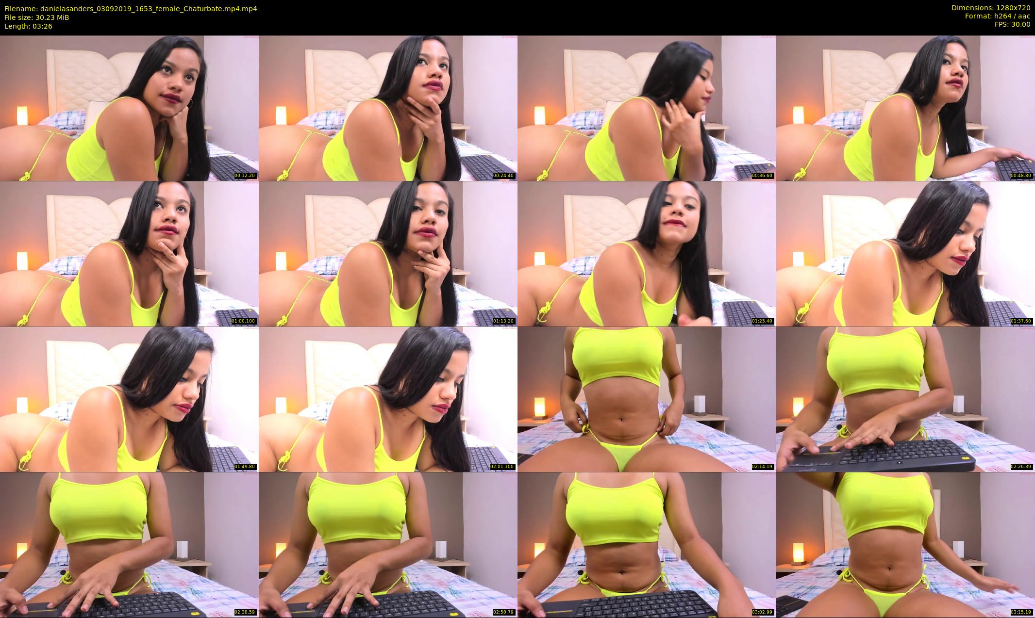 danielasanders — 43 minute Chaturbate Female strip rec, 720p, Sep 3, 2019