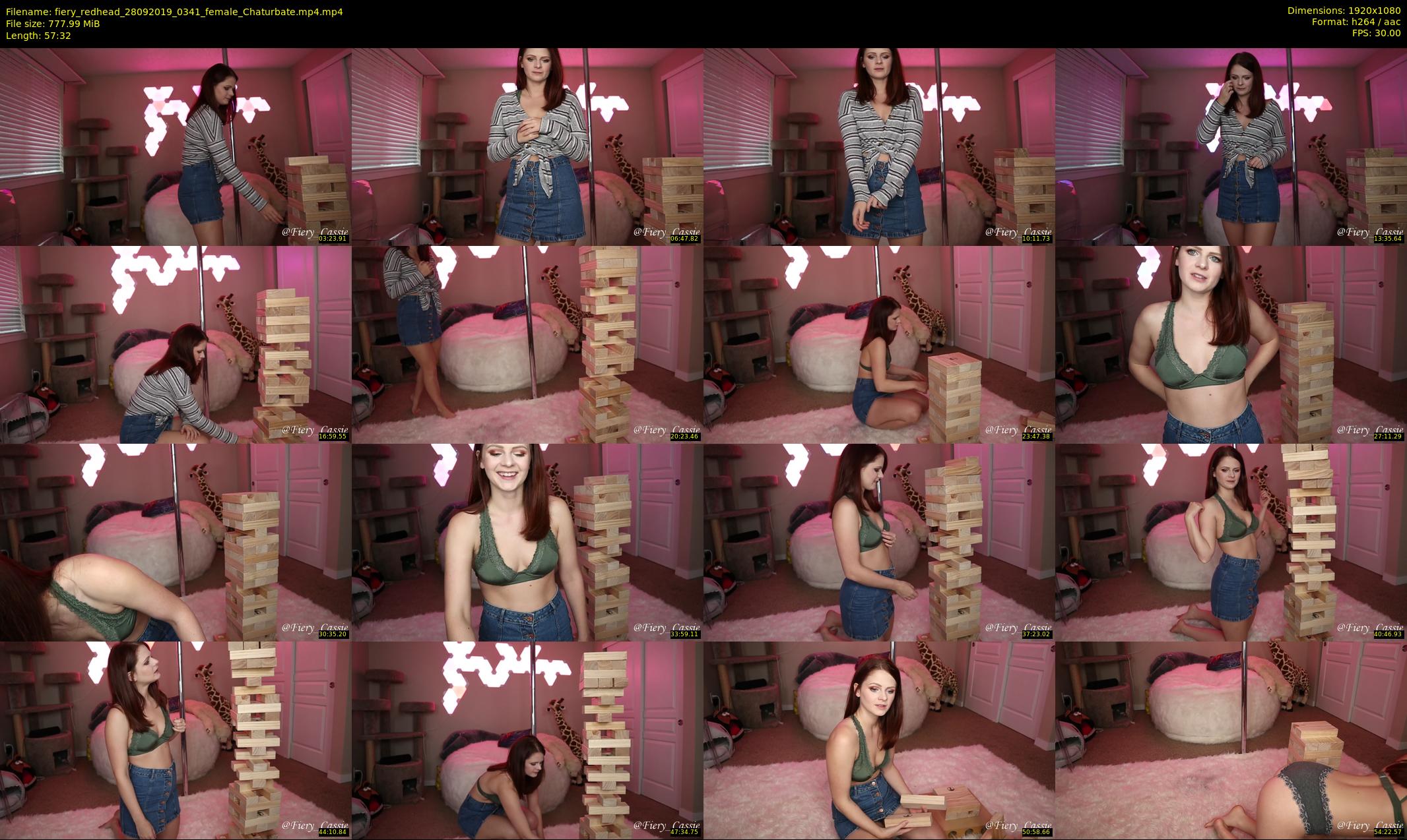 fiery_redhead — 58 minute Chaturbate Female strip rec, 1080p, Sep 28, 2019