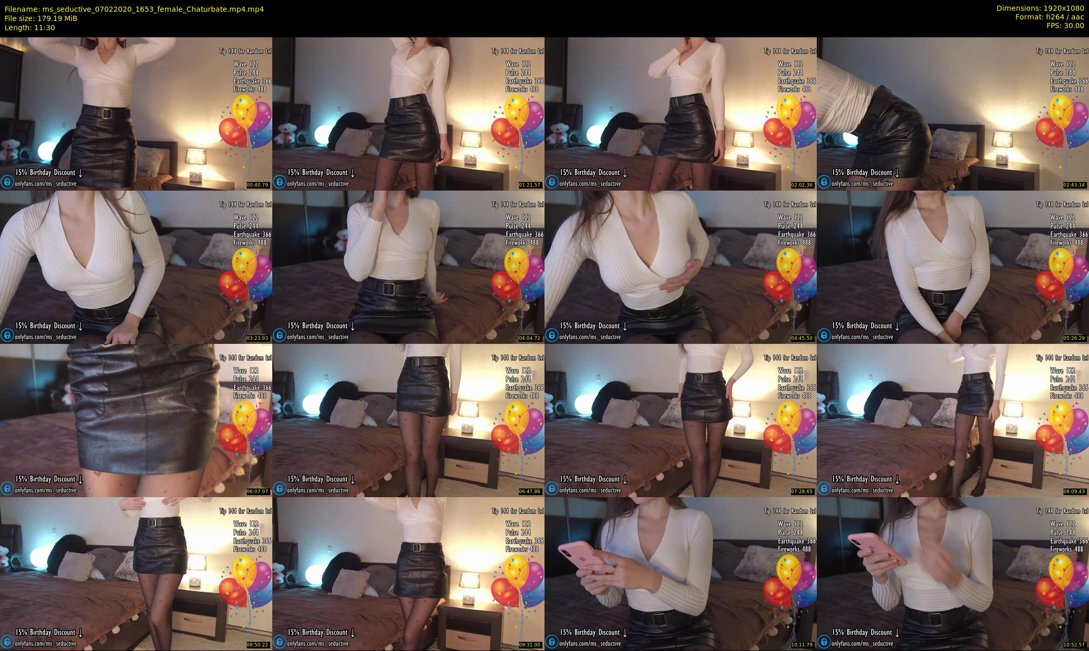 ms_seductive — 12 minute Chaturbate Female strip rec, 1080p, Feb 7, 2020