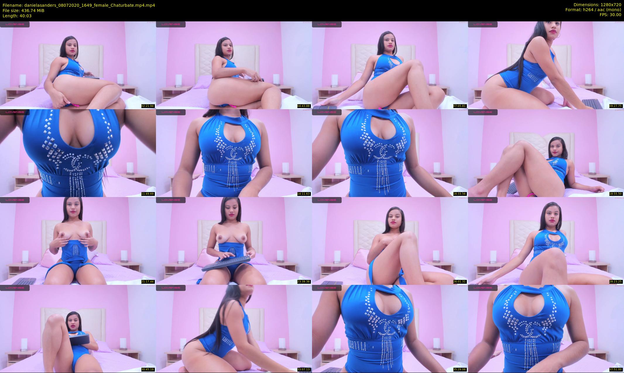 danielasanders — 41 minute Chaturbate Female strip rec, 720p, Jul 8, 2020