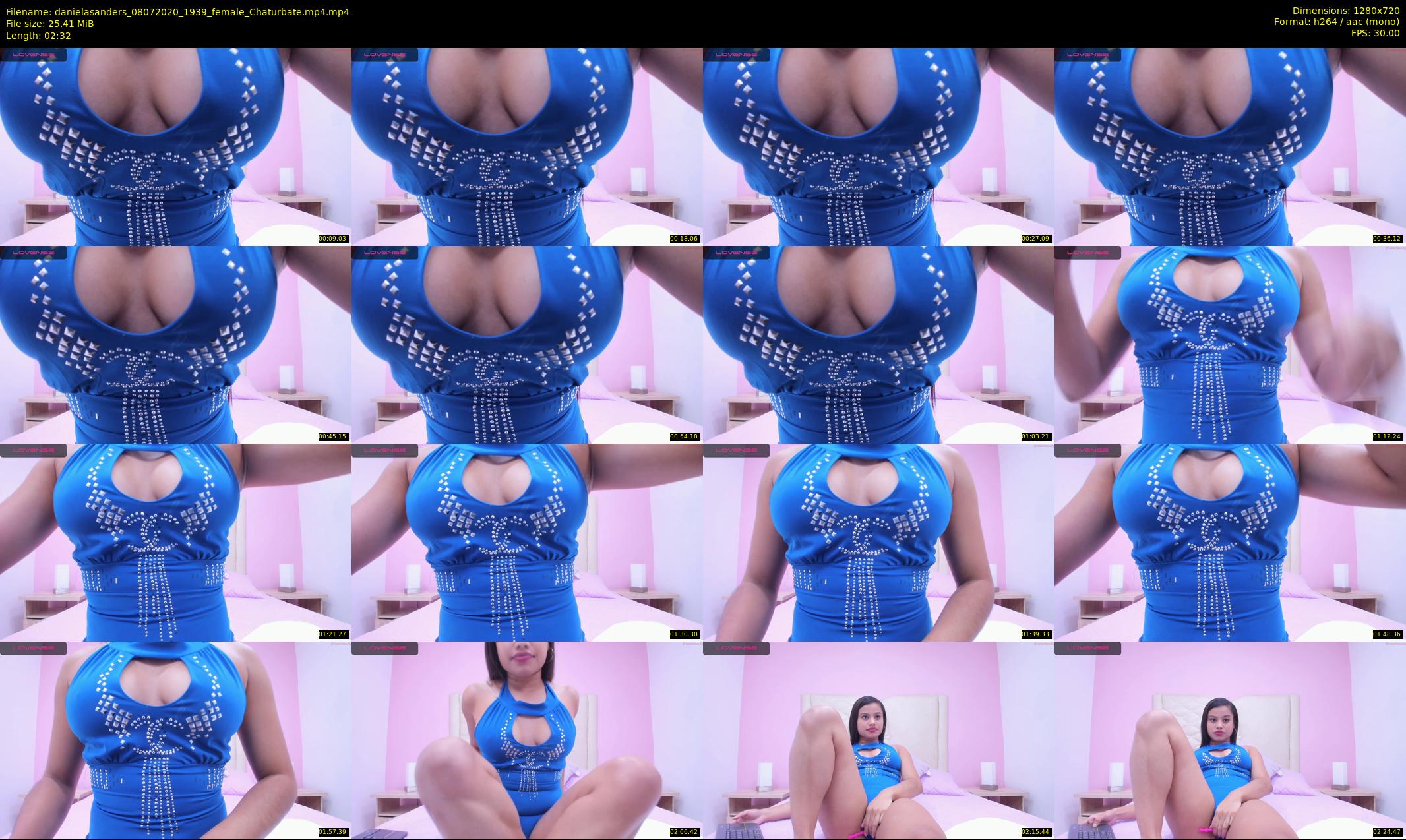 danielasanders — 3 minute Chaturbate Female strip rec, 720p, Jul 8, 2020