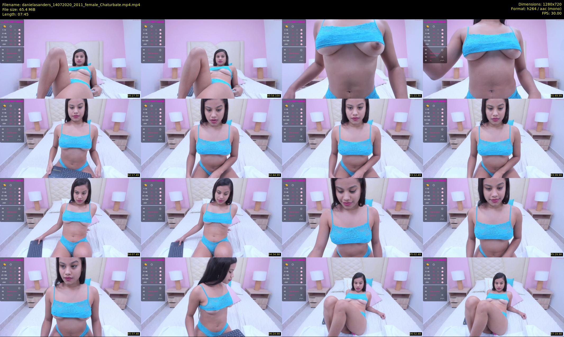 danielasanders — 8 minute Chaturbate Female strip rec, 720p, Jul 14, 2020