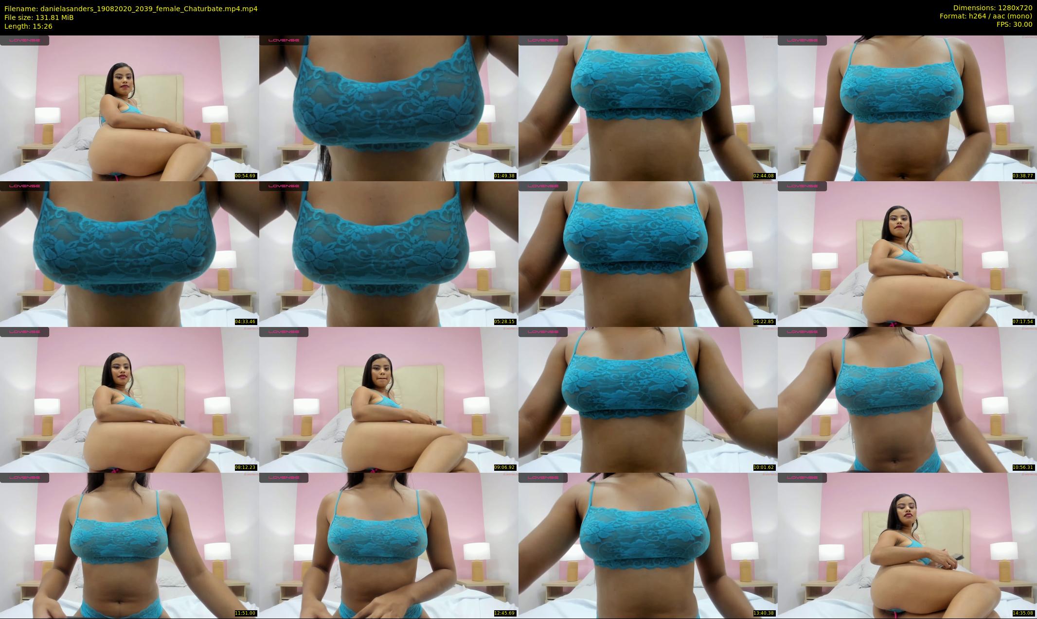 danielasanders — 16 minute Chaturbate Female strip rec, 720p, Aug 19, 2020