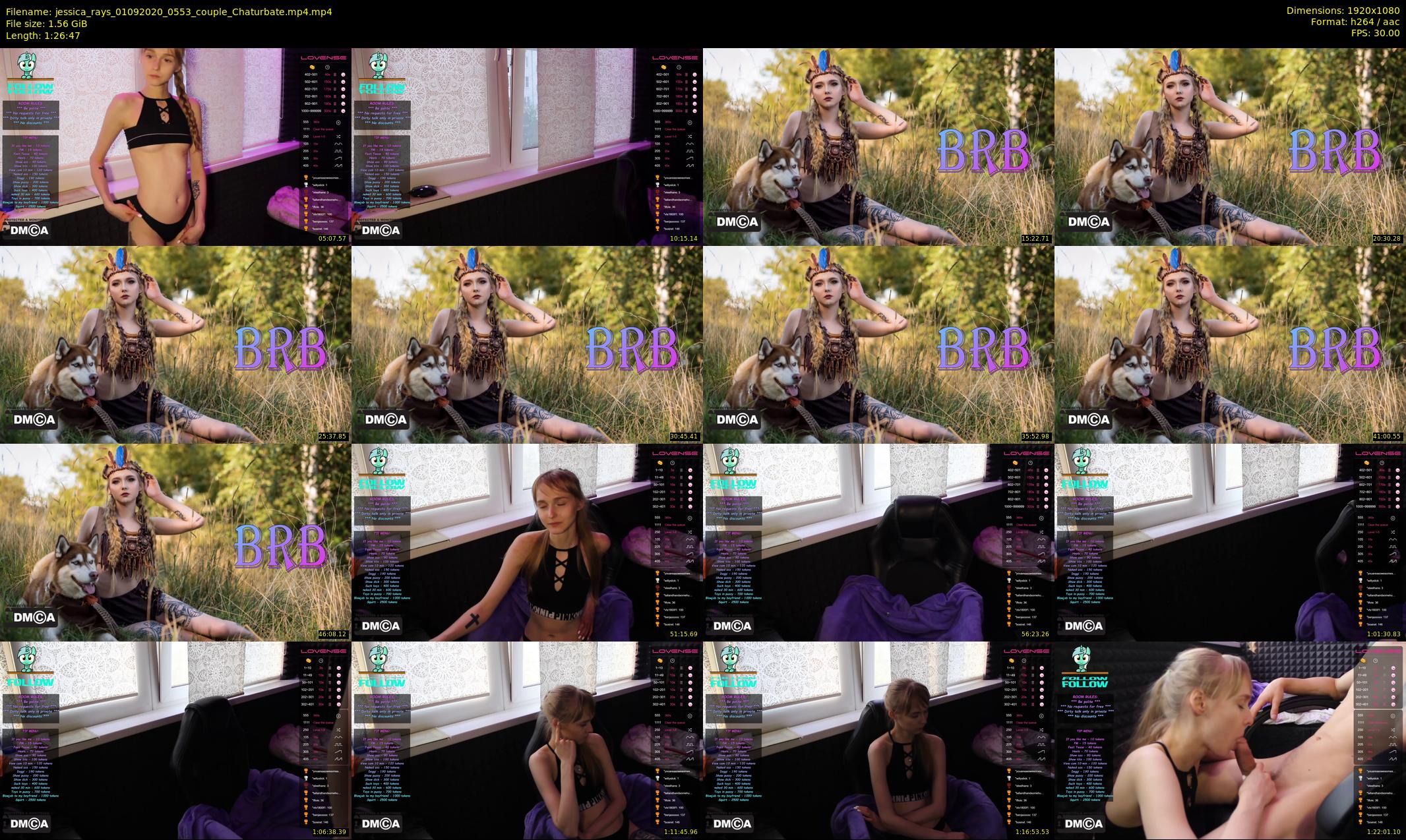 jessica_rays — 87 minute Chaturbate Couple strip rec, 1080p, Sep 1, 2020