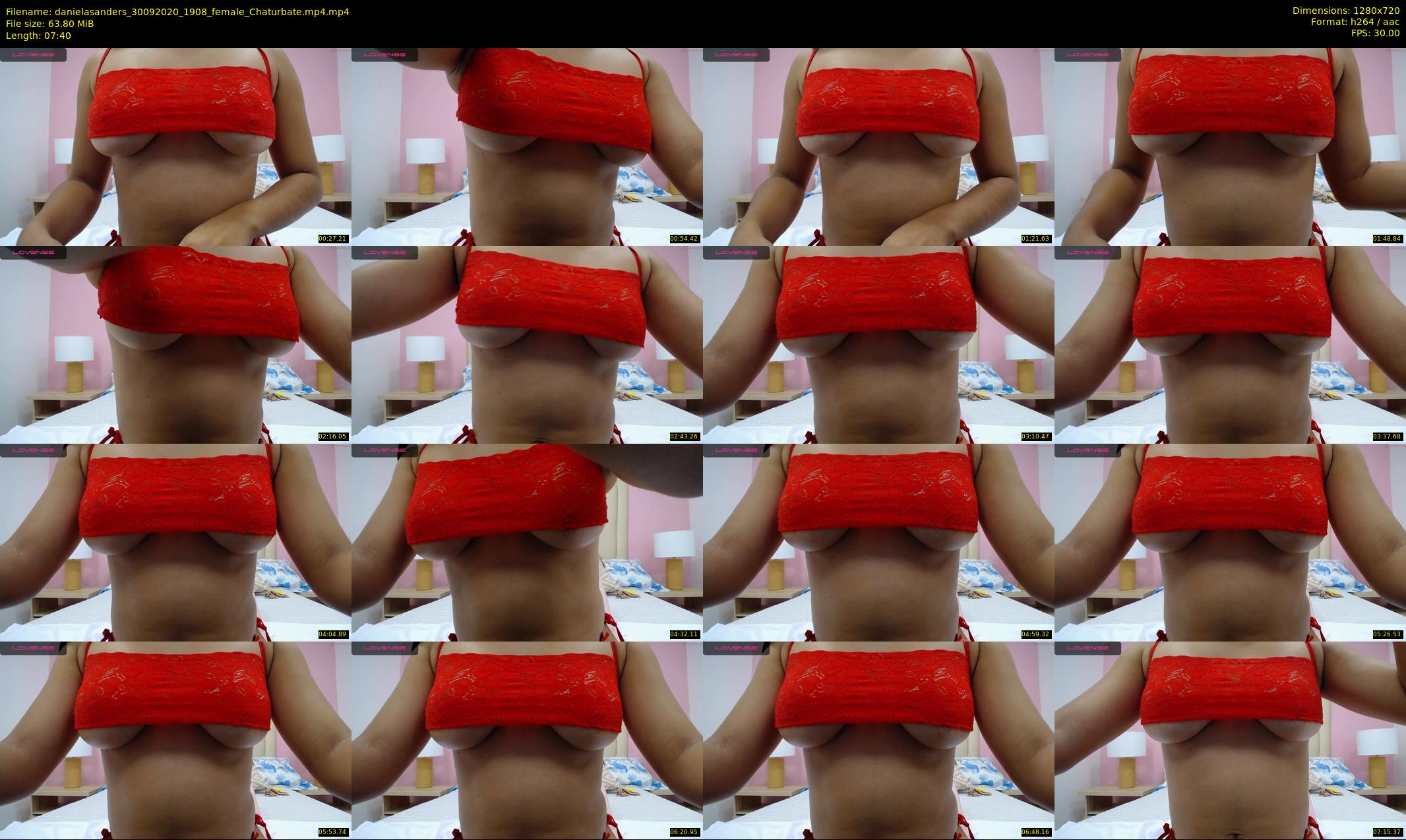 danielasanders — 8 minute Chaturbate Female strip rec, 720p, Sep 30, 2020
