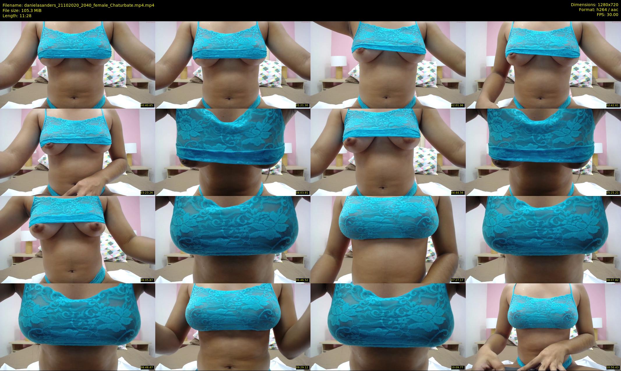 danielasanders — 12 minute Chaturbate Female strip rec, 720p, Oct 21, 2020