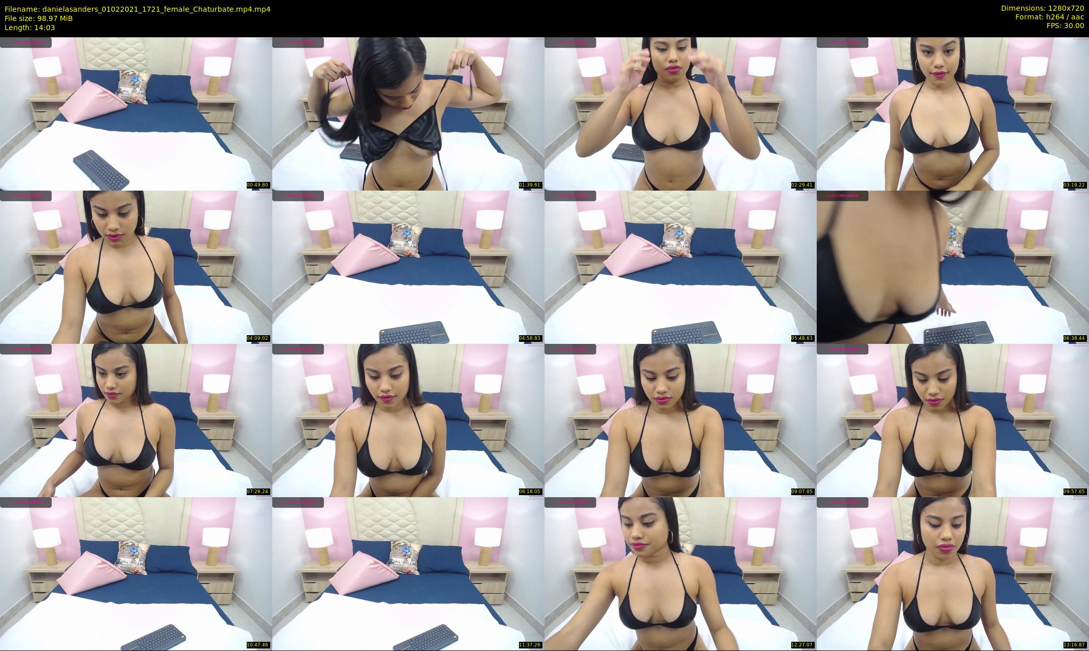 danielasanders — 15 minute Chaturbate Female strip rec, 720p, Feb 1, 2021