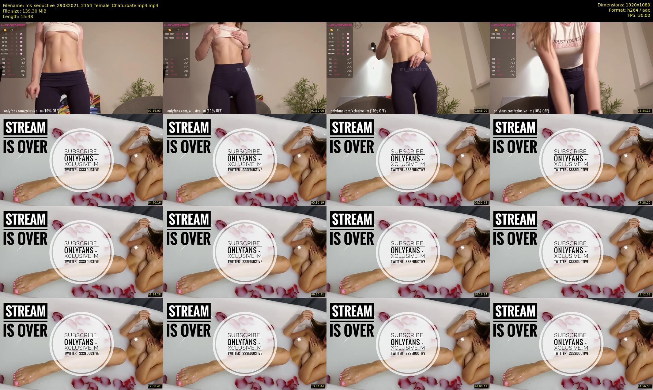 ms_seductive — 16 minute Chaturbate Female strip rec, 1080p, Mar 29, 2021