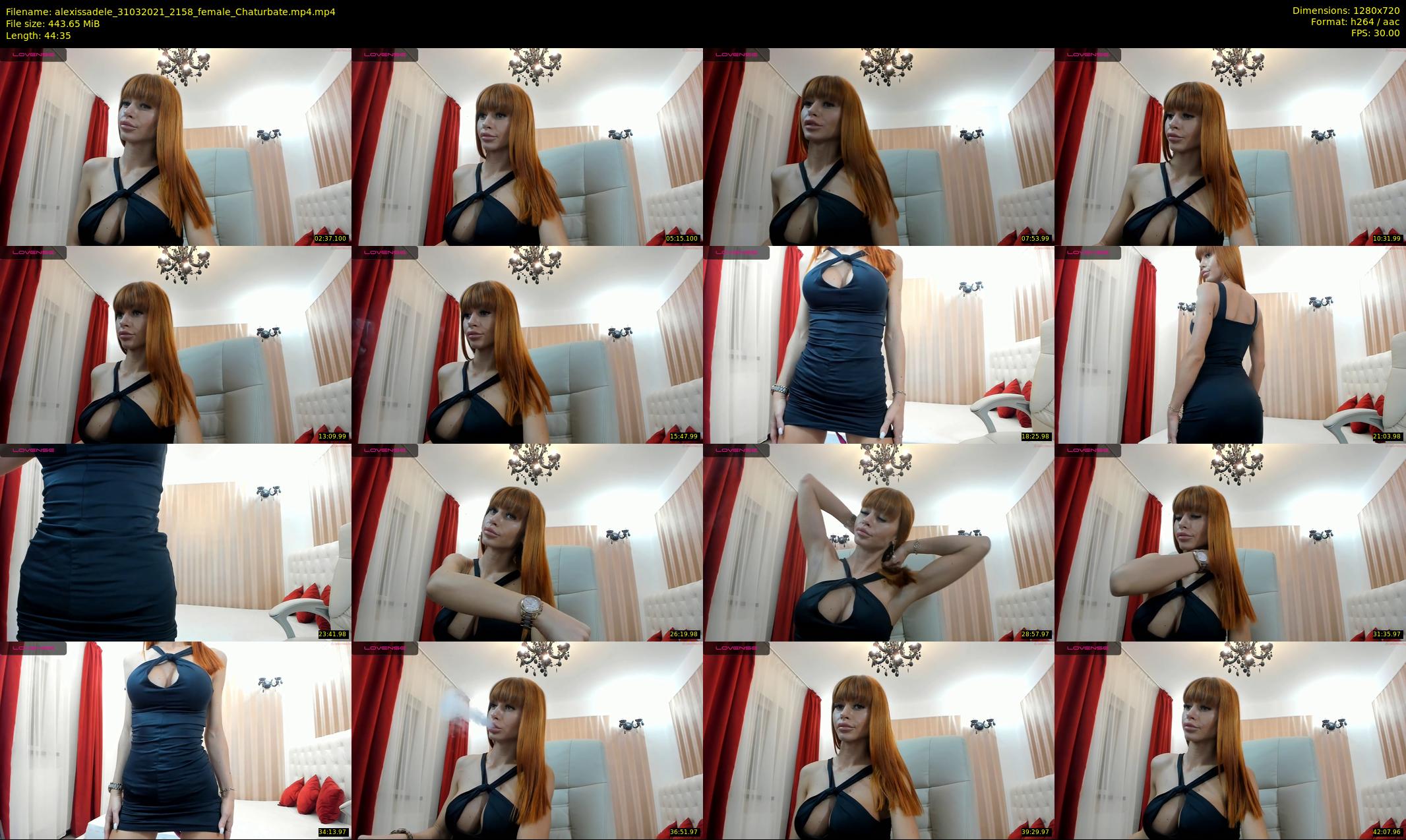 alexissadele — 45 minute Chaturbate Female strip rec, 720p, Mar 31, 2021