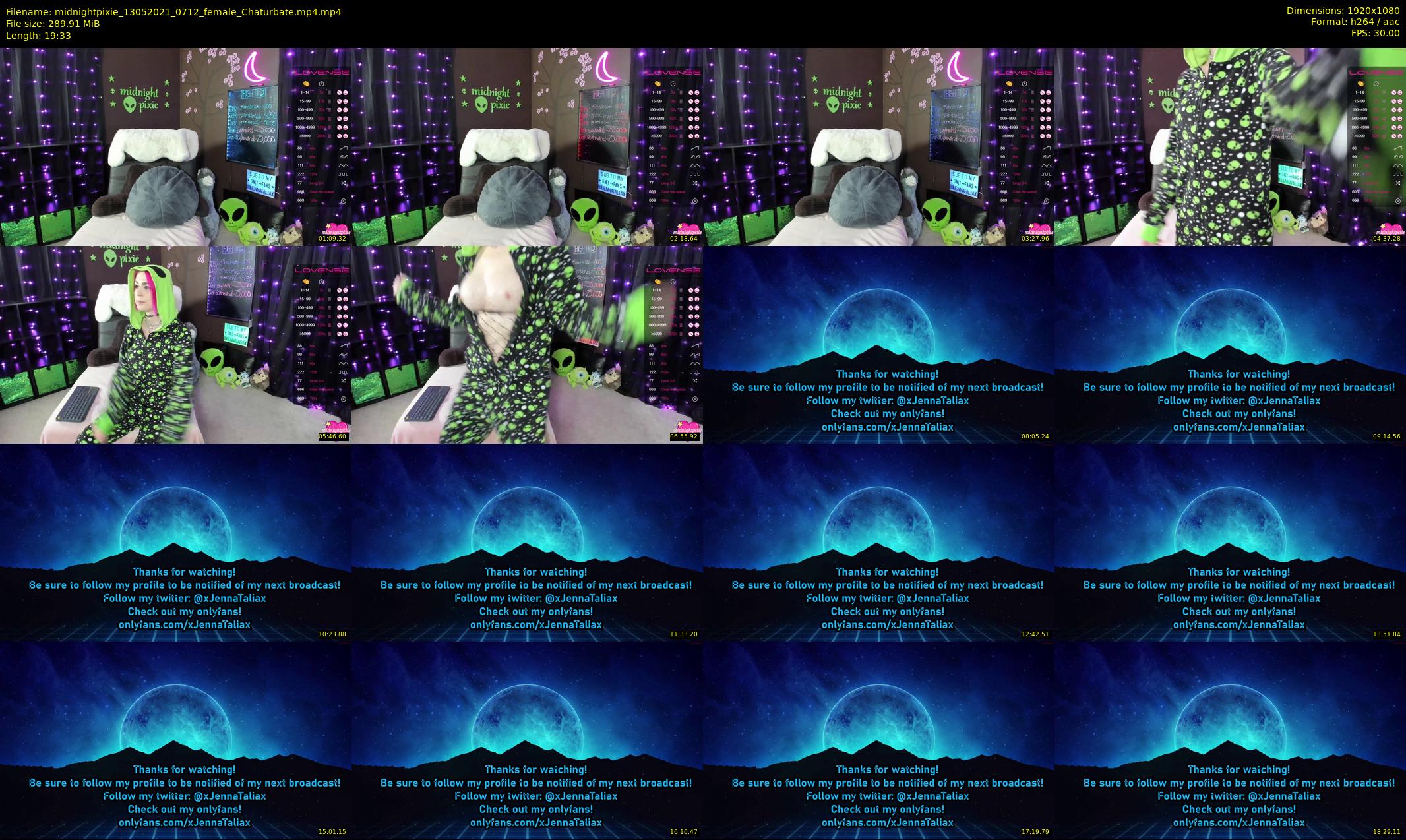 midnightpixie — 20 minute Chaturbate Female strip rec, 1080p, May 13, 2021