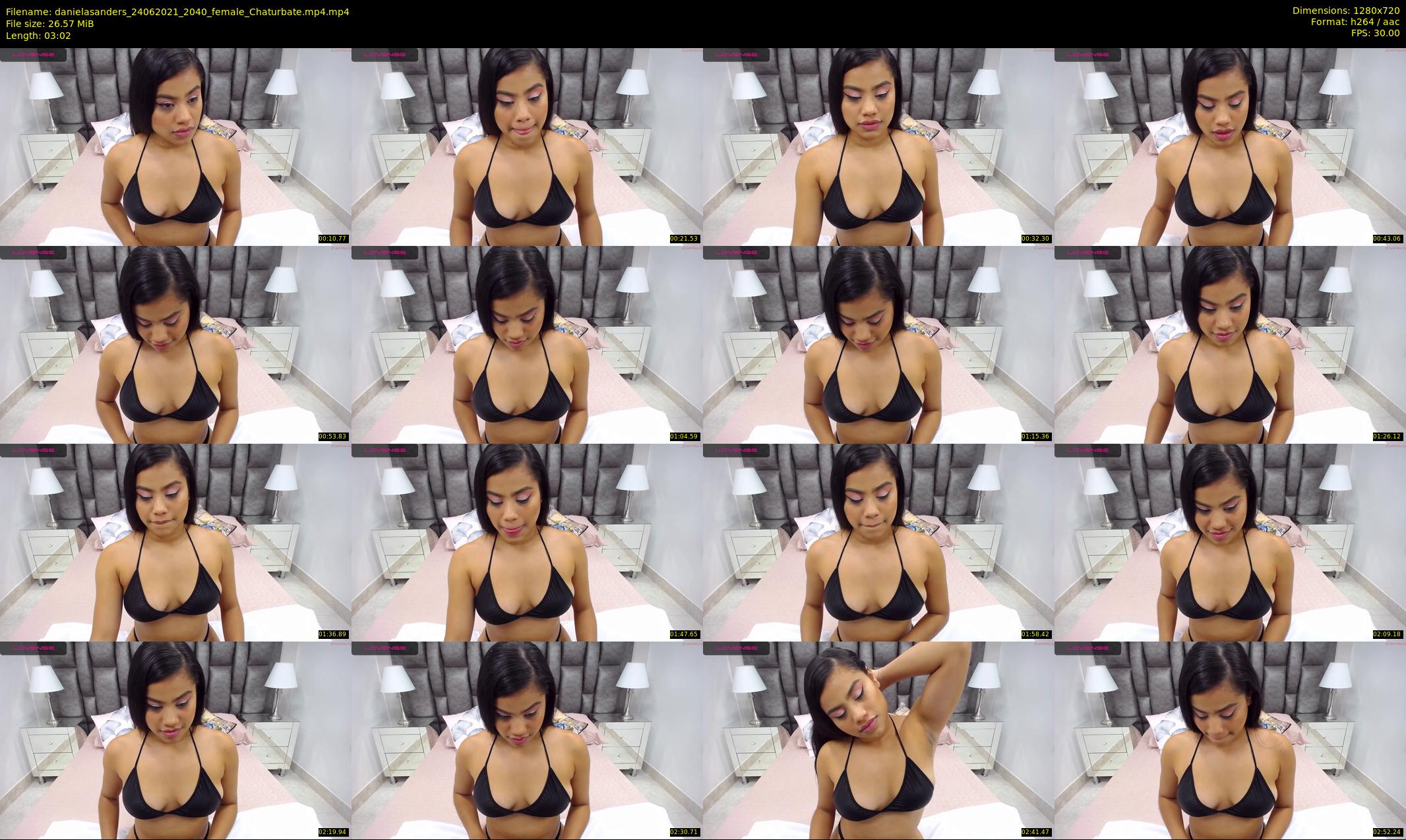danielasanders — 4 minute Chaturbate Female strip rec, 720p, Jun 24, 2021