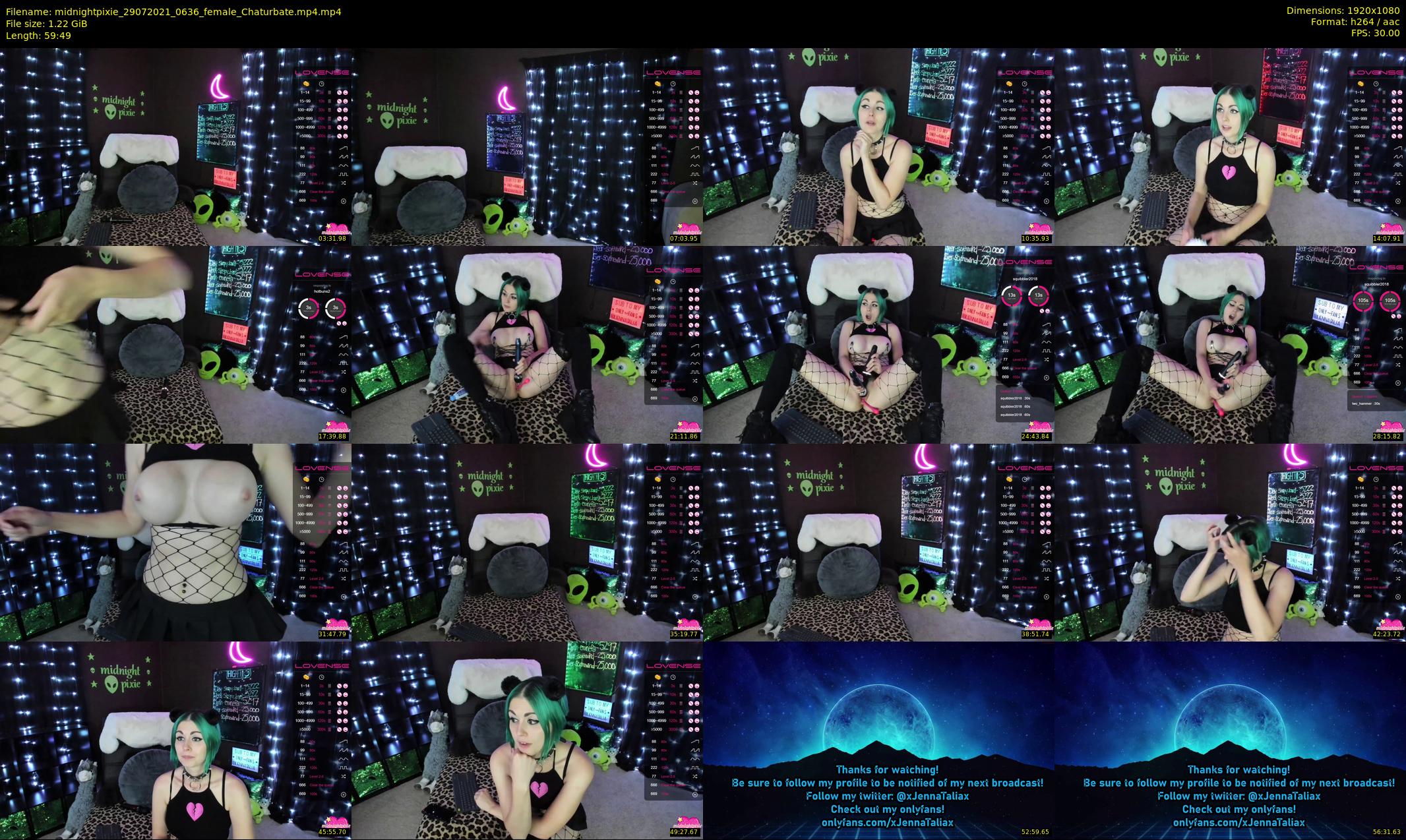 midnightpixie — 60 minute Chaturbate Female strip rec, 1080p, Jul 29, 2021