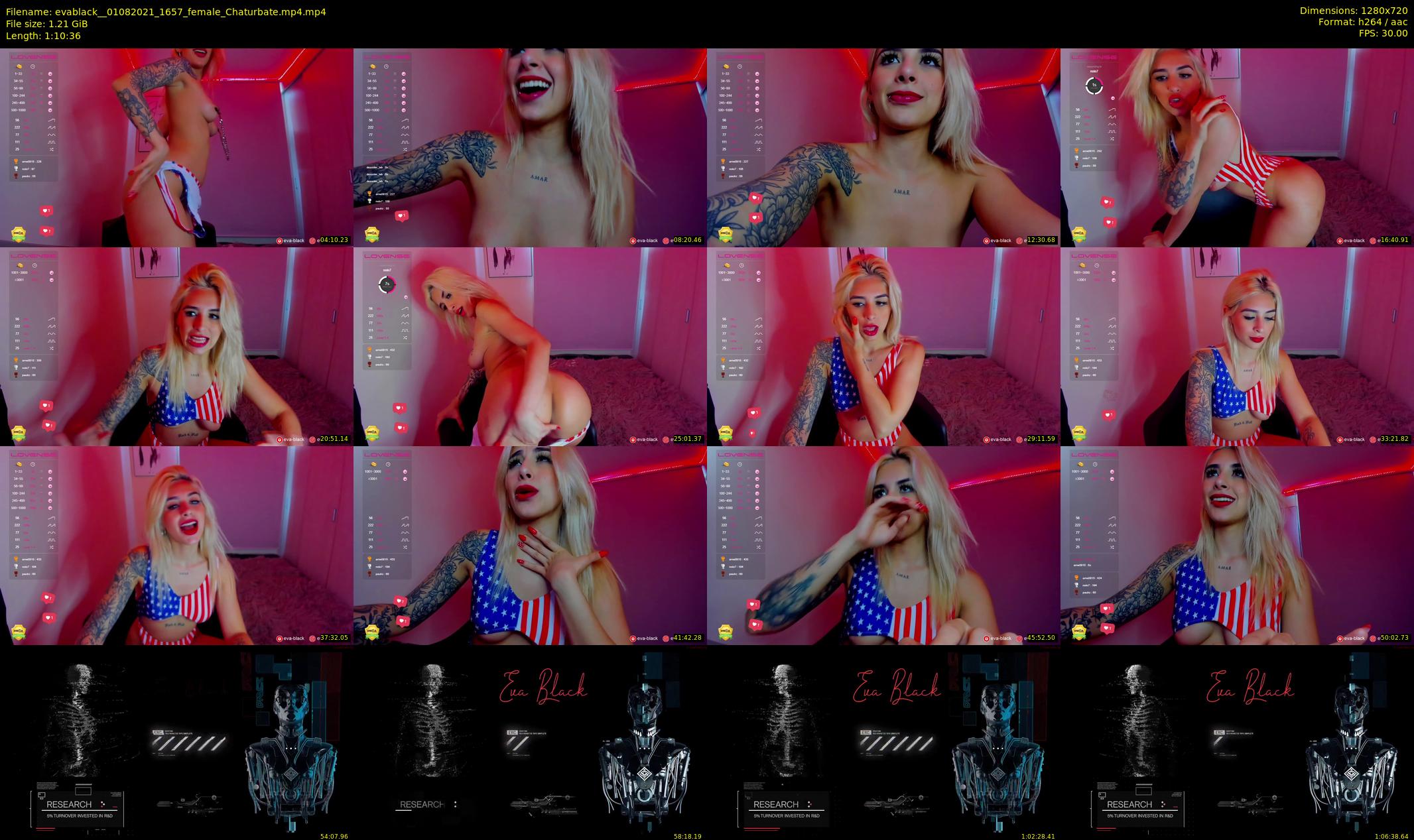 evablack_ — 71 minute Chaturbate Female strip rec, 720p, Aug 1, 2021