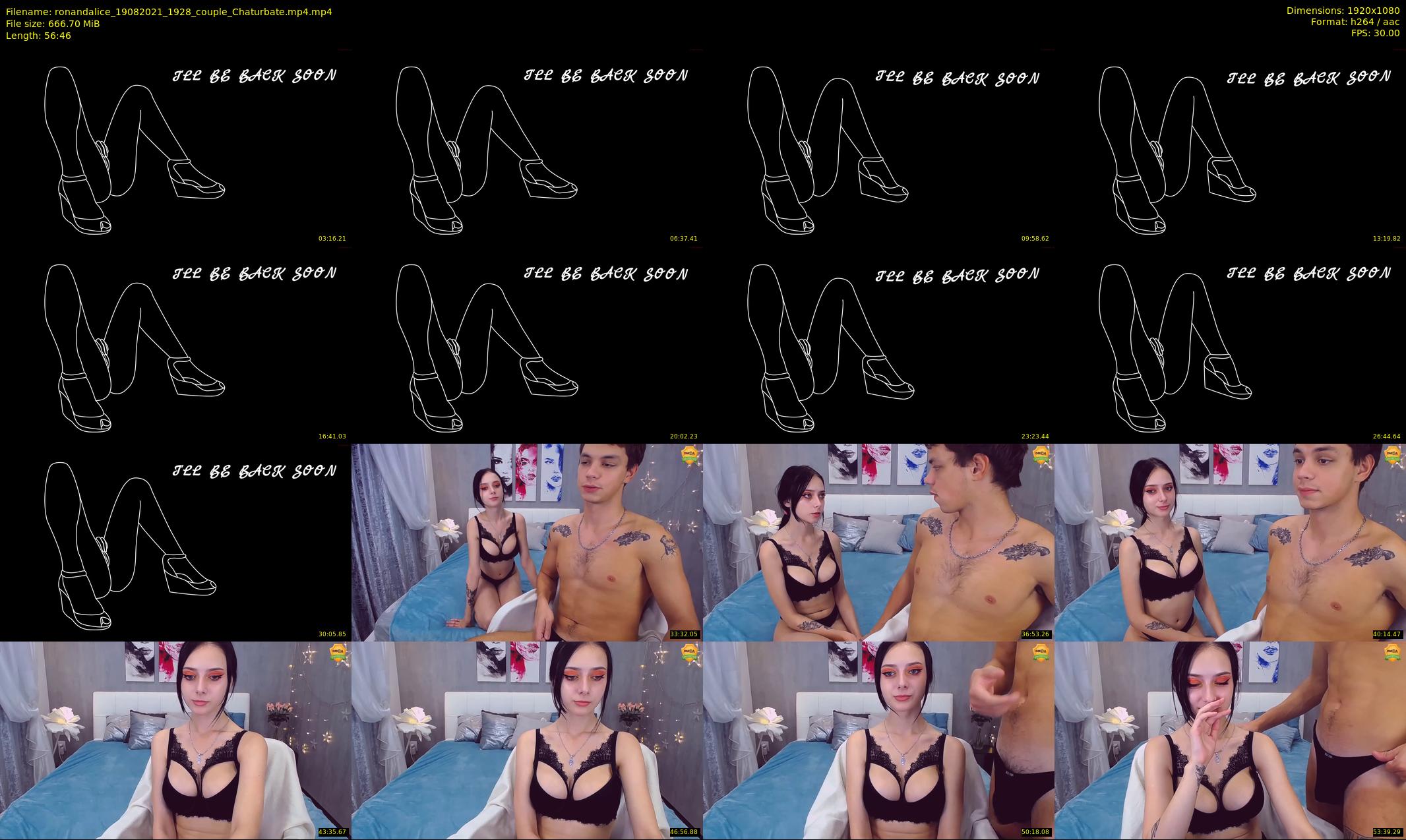 ronandalice — 57 minute Chaturbate Couple strip rec, 1080p, Aug 19, 2021