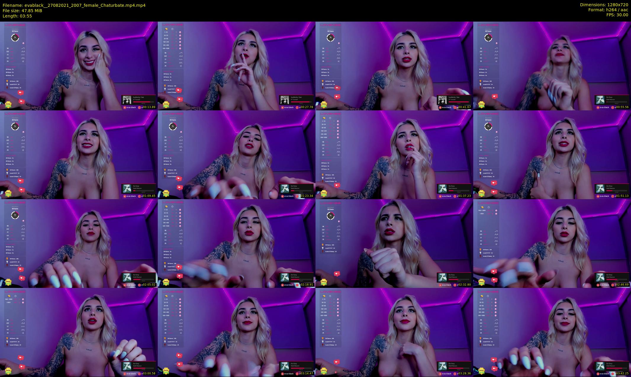 evablack_ — 4 minute Chaturbate Female strip rec, 720p, Aug 27, 2021