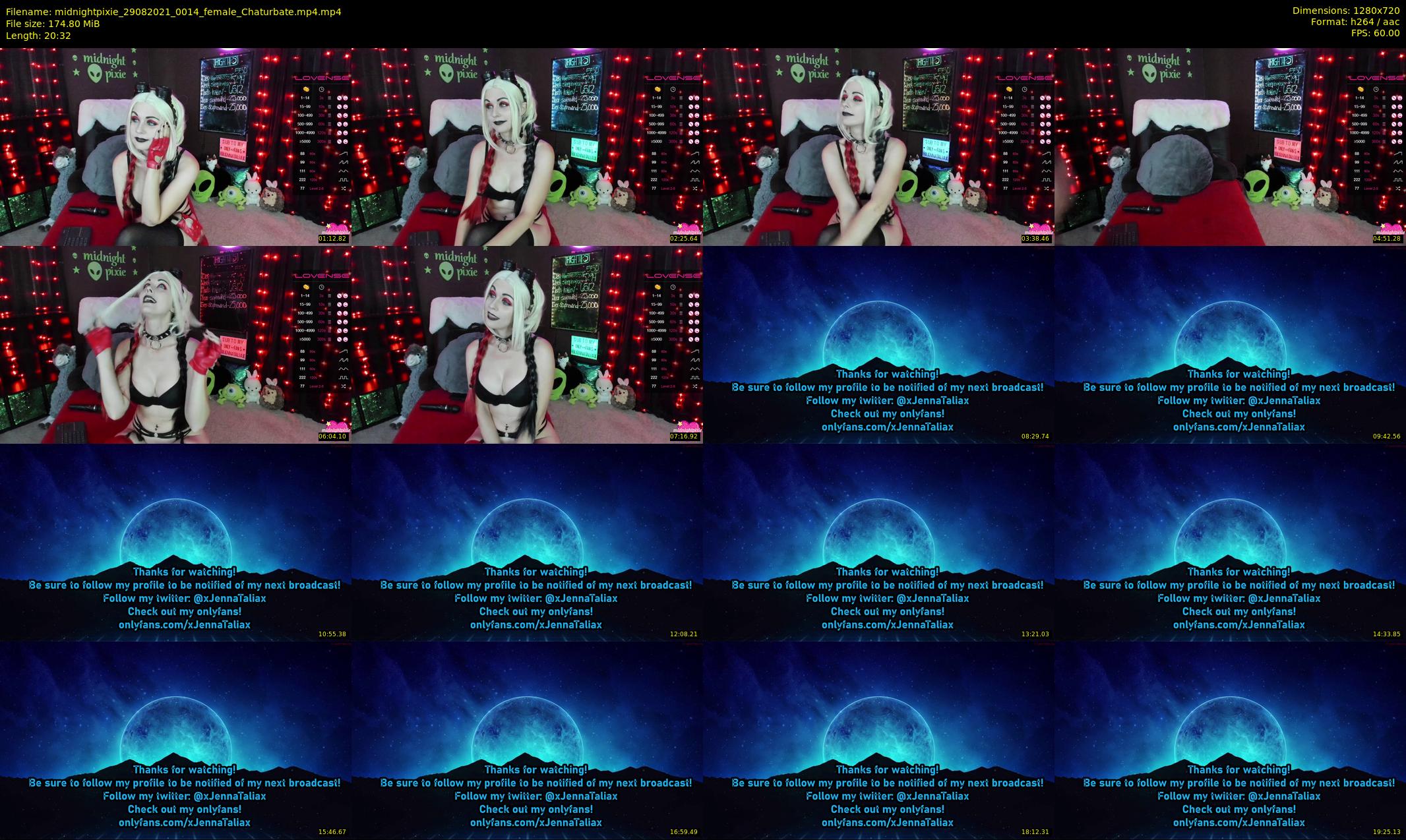 midnightpixie — 21 minute Chaturbate Female strip rec, 720p, Aug 29, 2021