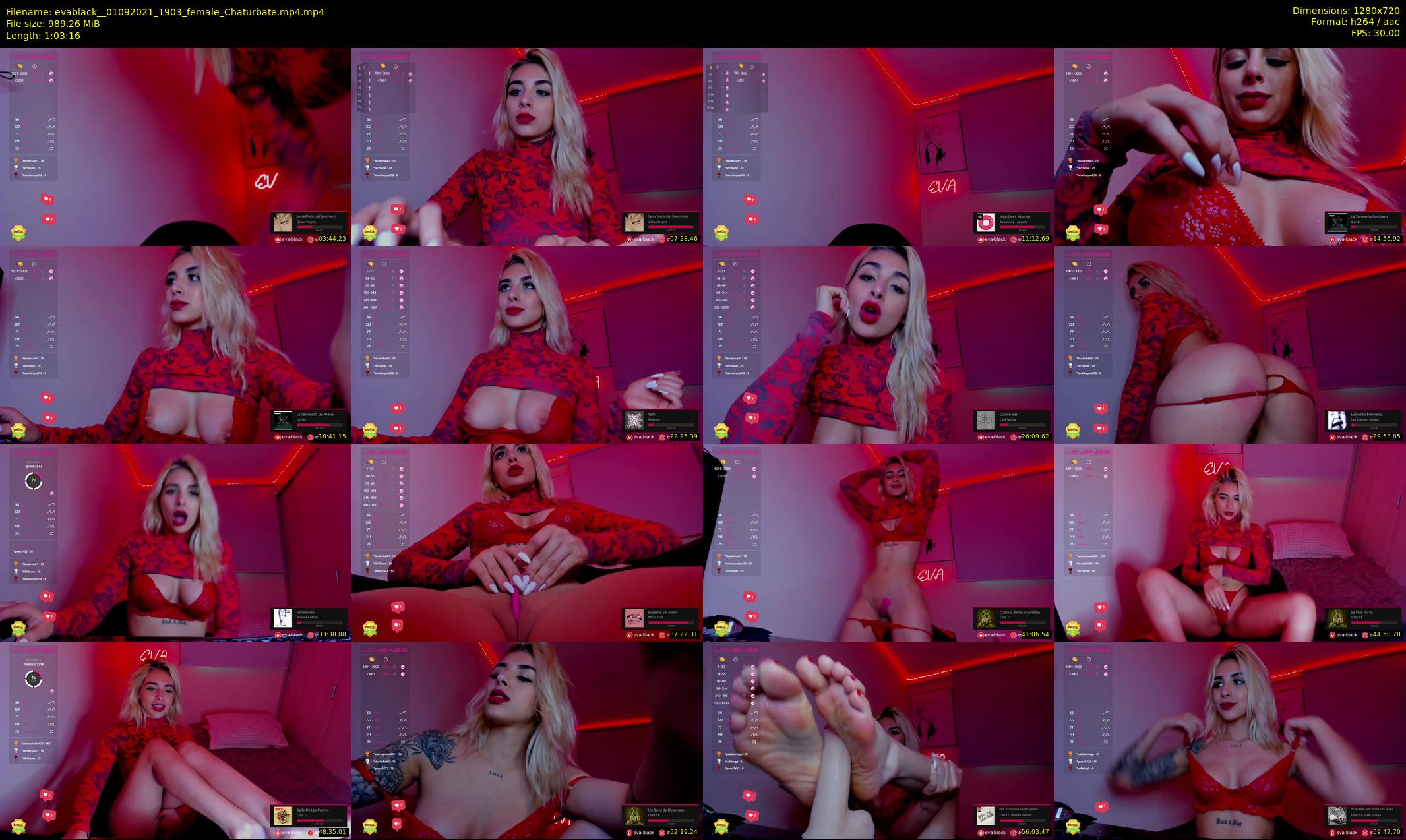 evablack_ — 64 minute Chaturbate Female strip rec, 720p, Sep 1, 2021
