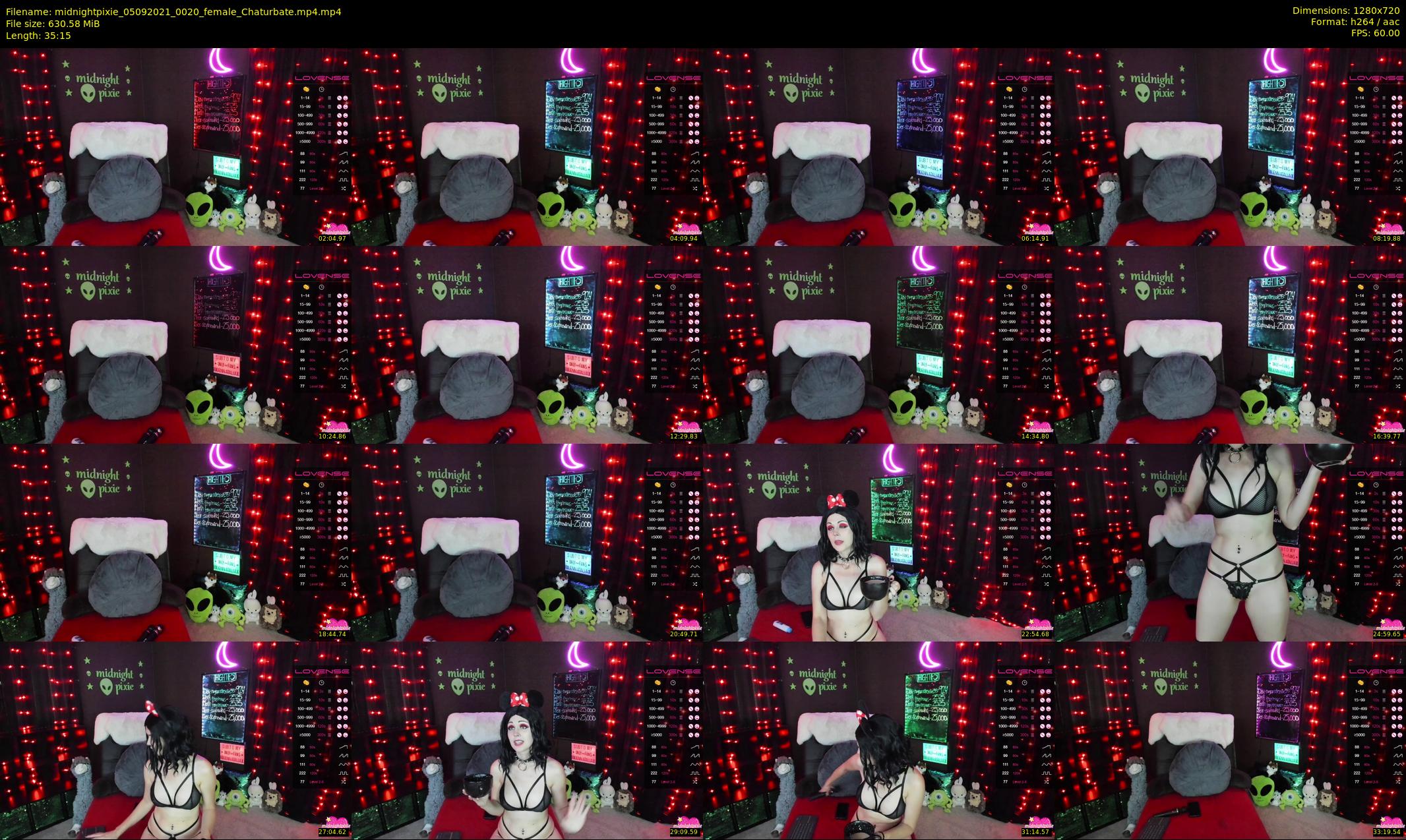 midnightpixie — 36 minute Chaturbate Female strip rec, 720p, Sep 5, 2021