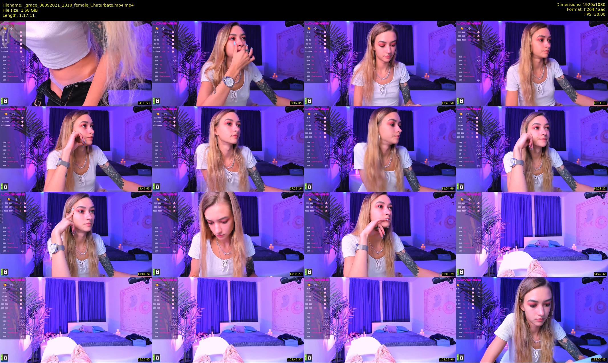 _grace — 78 minute Chaturbate Female strip rec, 1080p, Sep 8, 2021