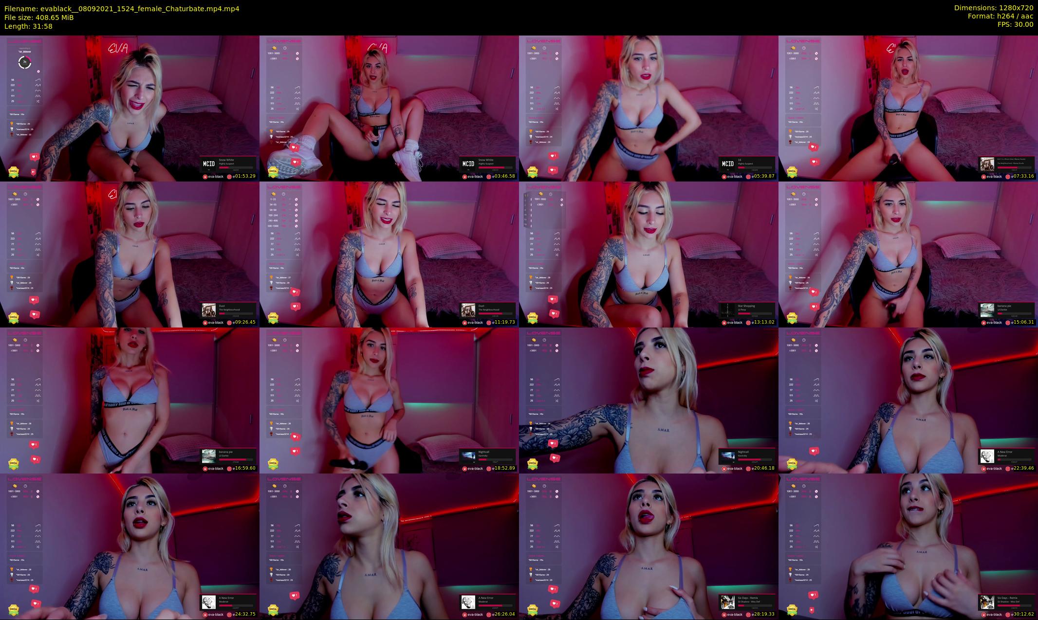 evablack_ — 32 minute Chaturbate Female strip rec, 720p, Sep 8, 2021