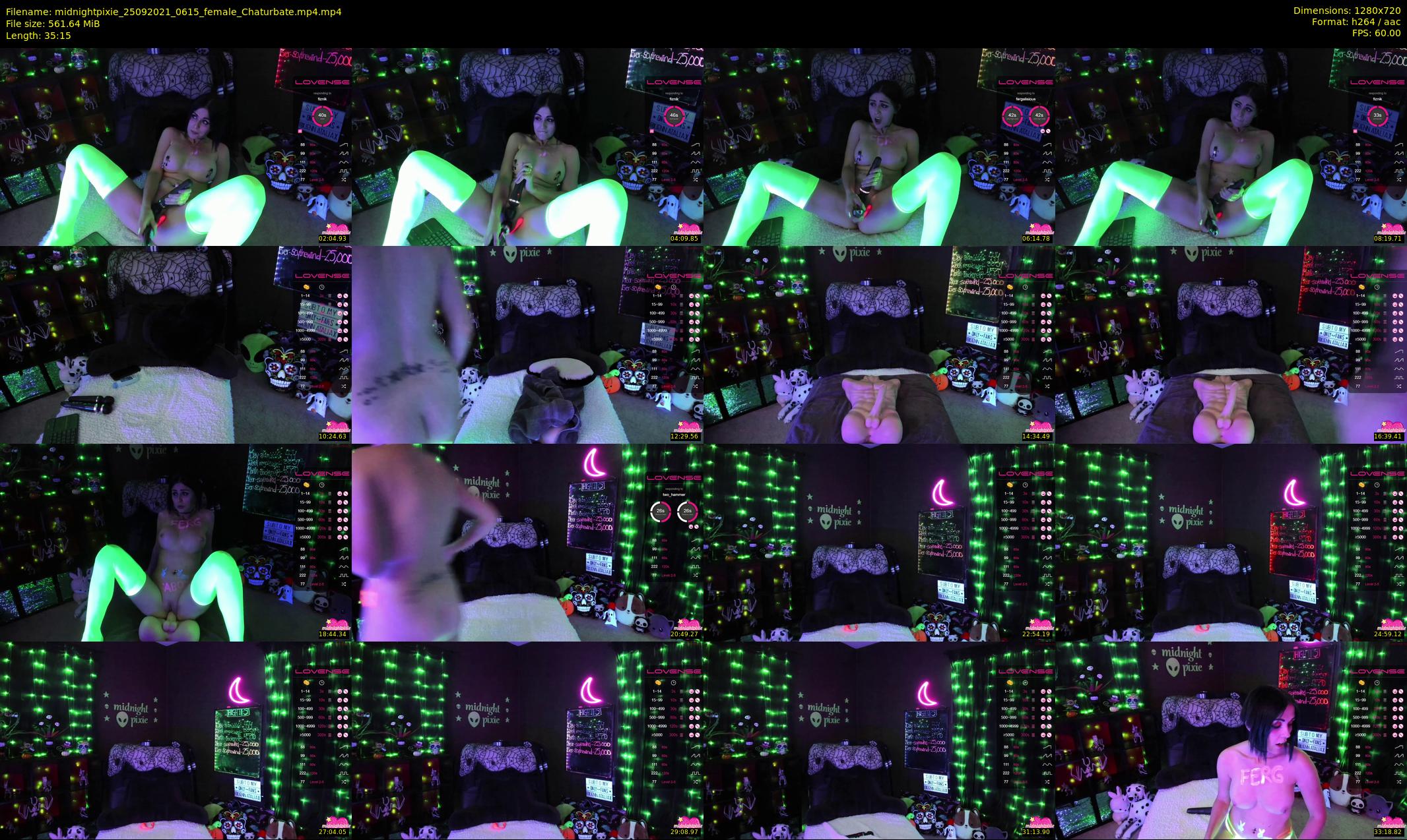 midnightpixie — 36 minute Chaturbate Female strip rec, 720p, Sep 25, 2021