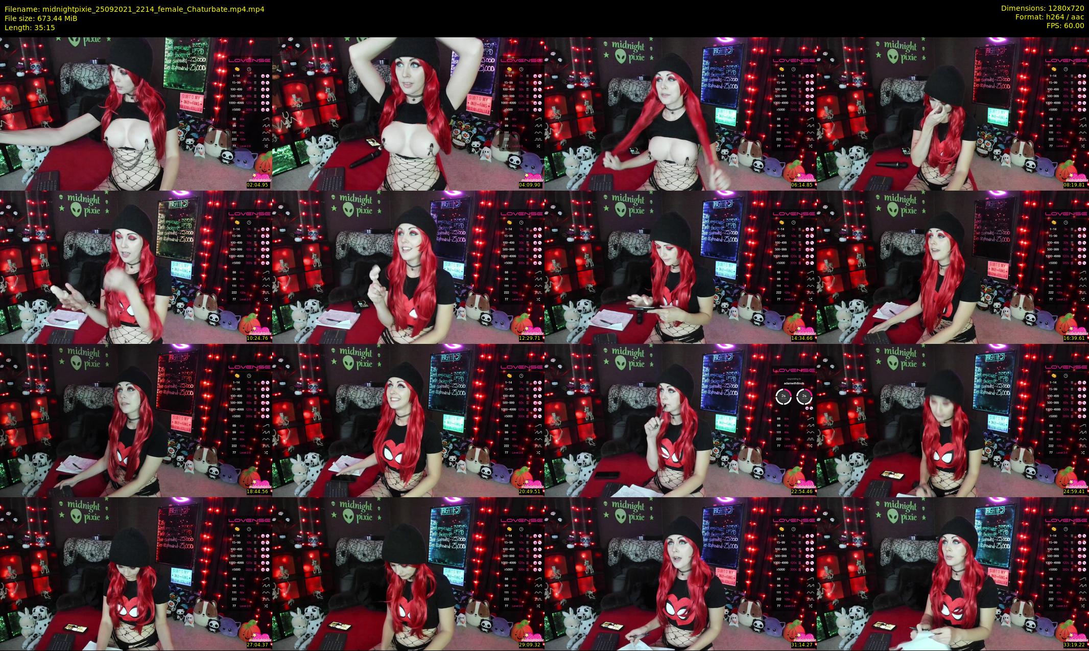 midnightpixie — 36 minute Chaturbate Female strip rec, 720p, Sep 25, 2021
