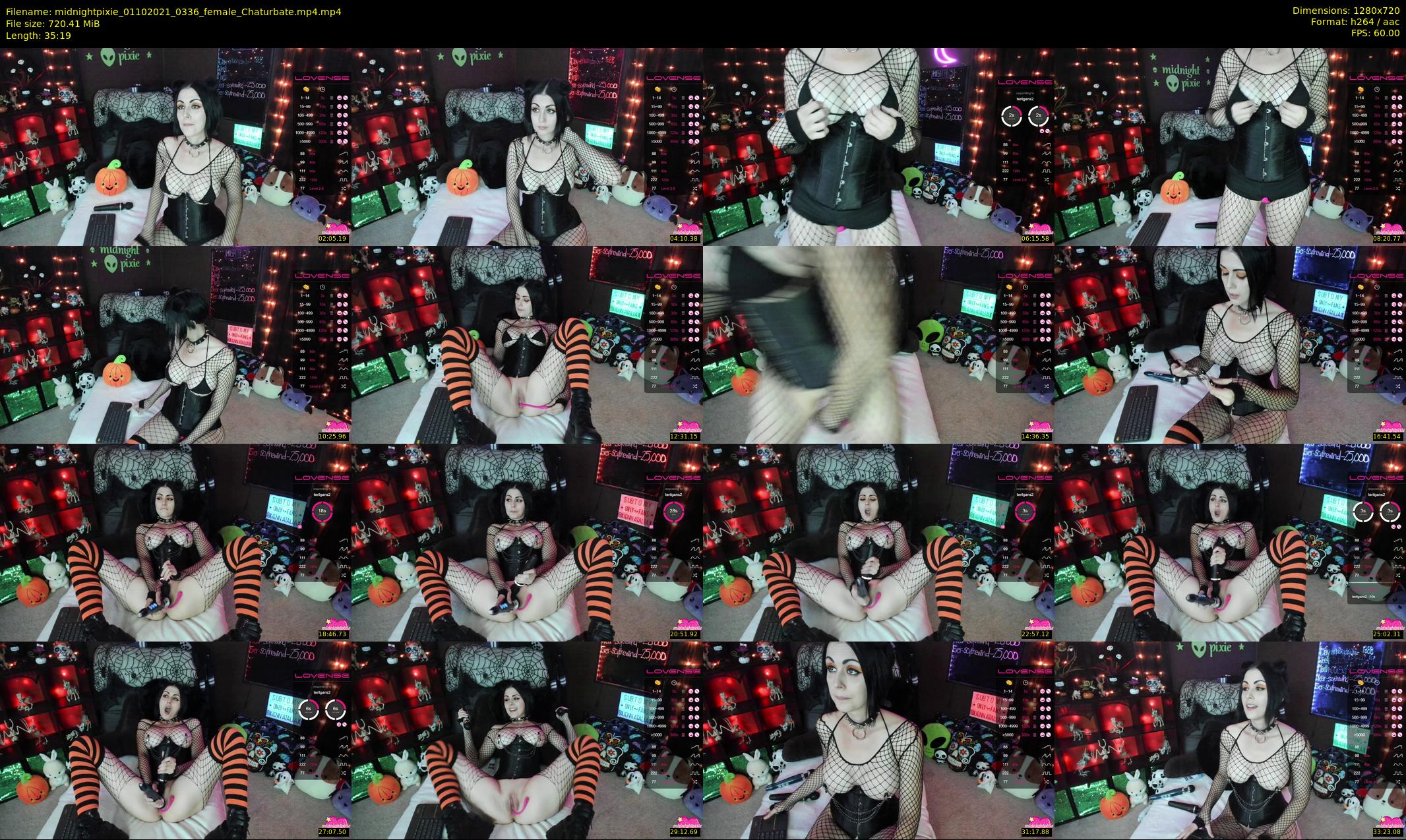 midnightpixie — 36 minute Chaturbate Female strip rec, 720p, Oct 1, 2021