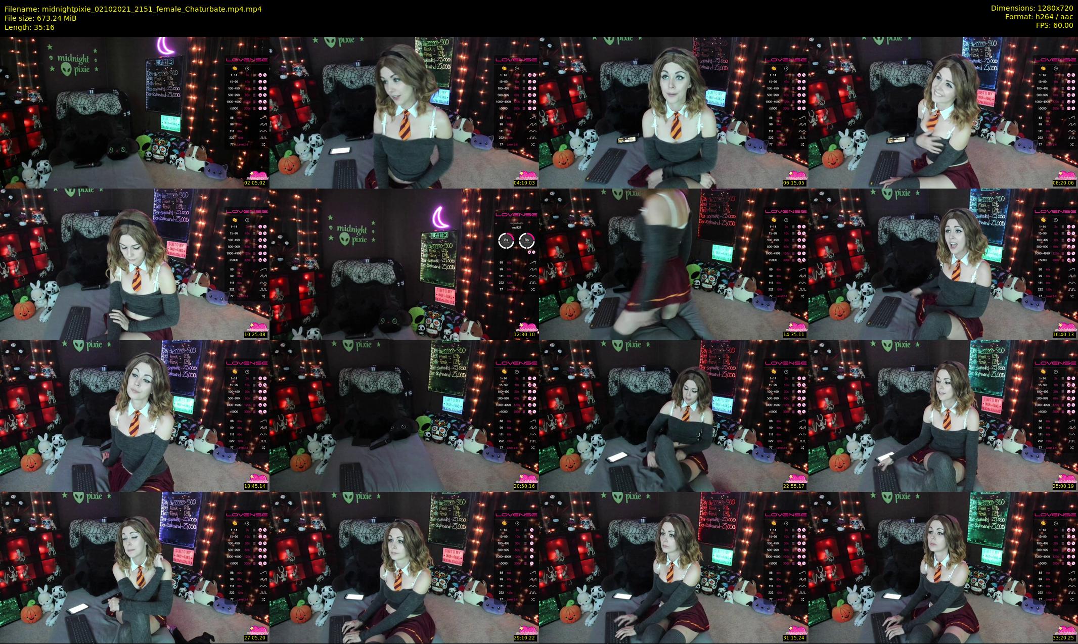 midnightpixie — 36 minute Chaturbate Female strip rec, 720p, Oct 2, 2021