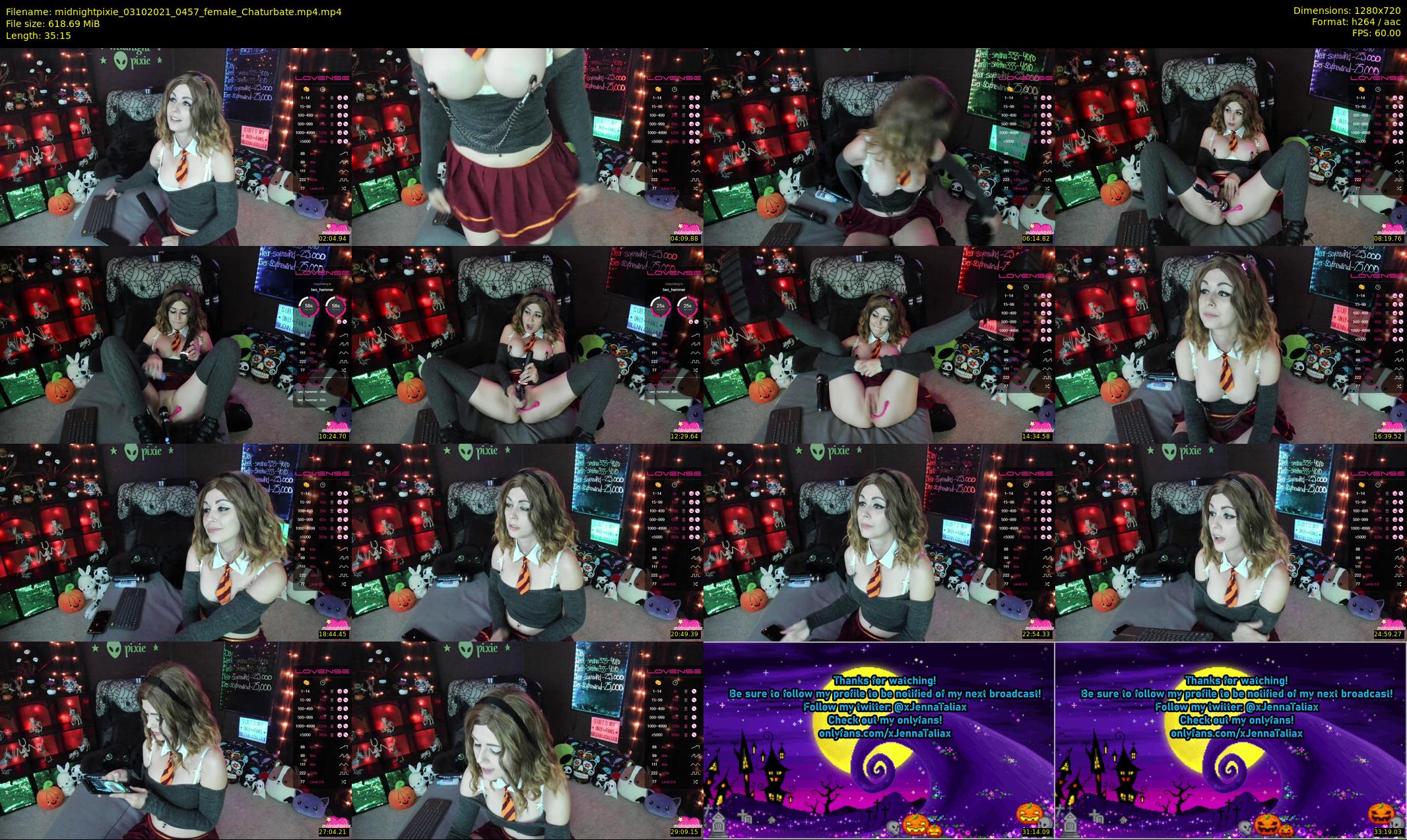 midnightpixie — 36 minute Chaturbate Female strip rec, 720p, Oct 3, 2021