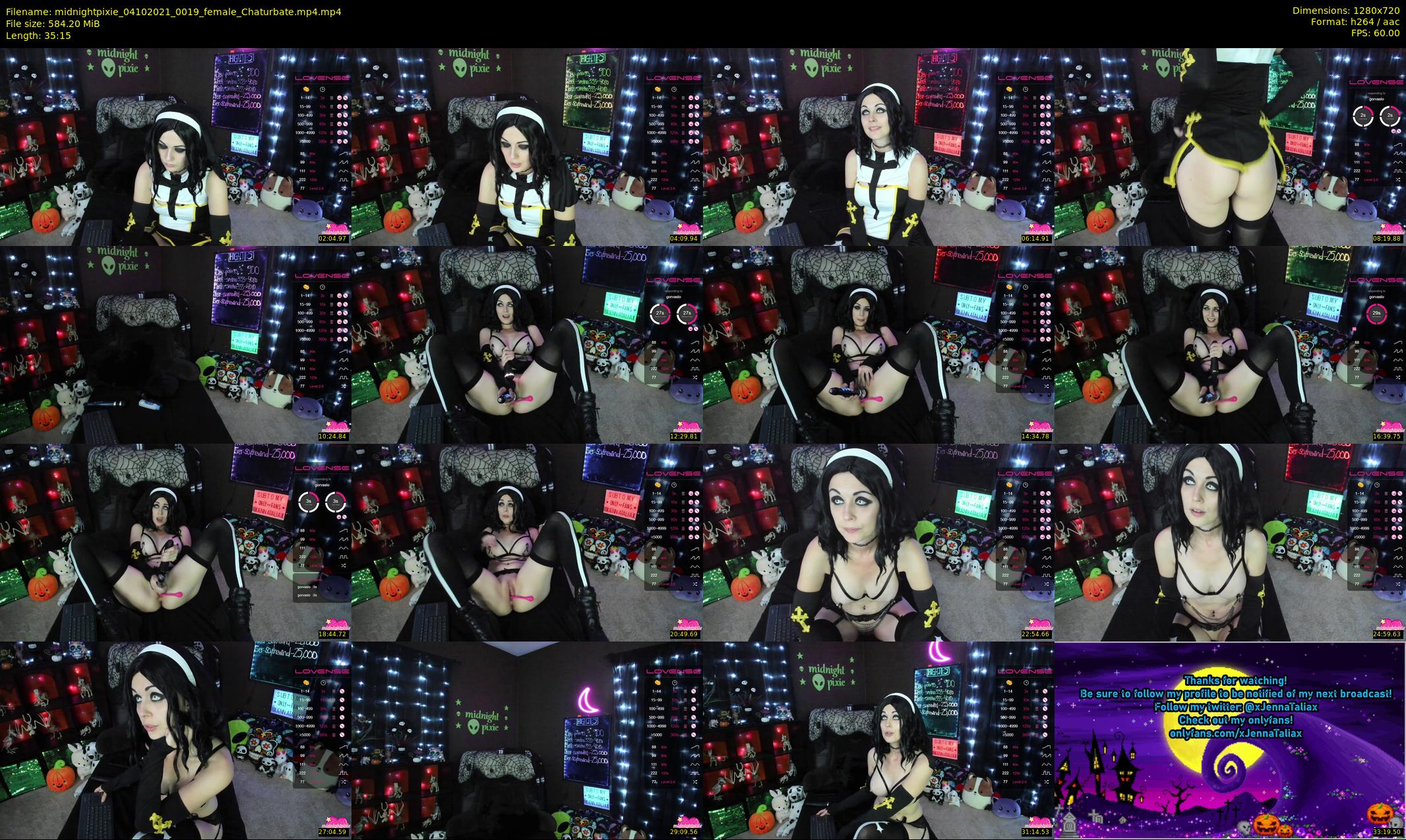 midnightpixie — 36 minute Chaturbate Female strip rec, 720p, Oct 4, 2021