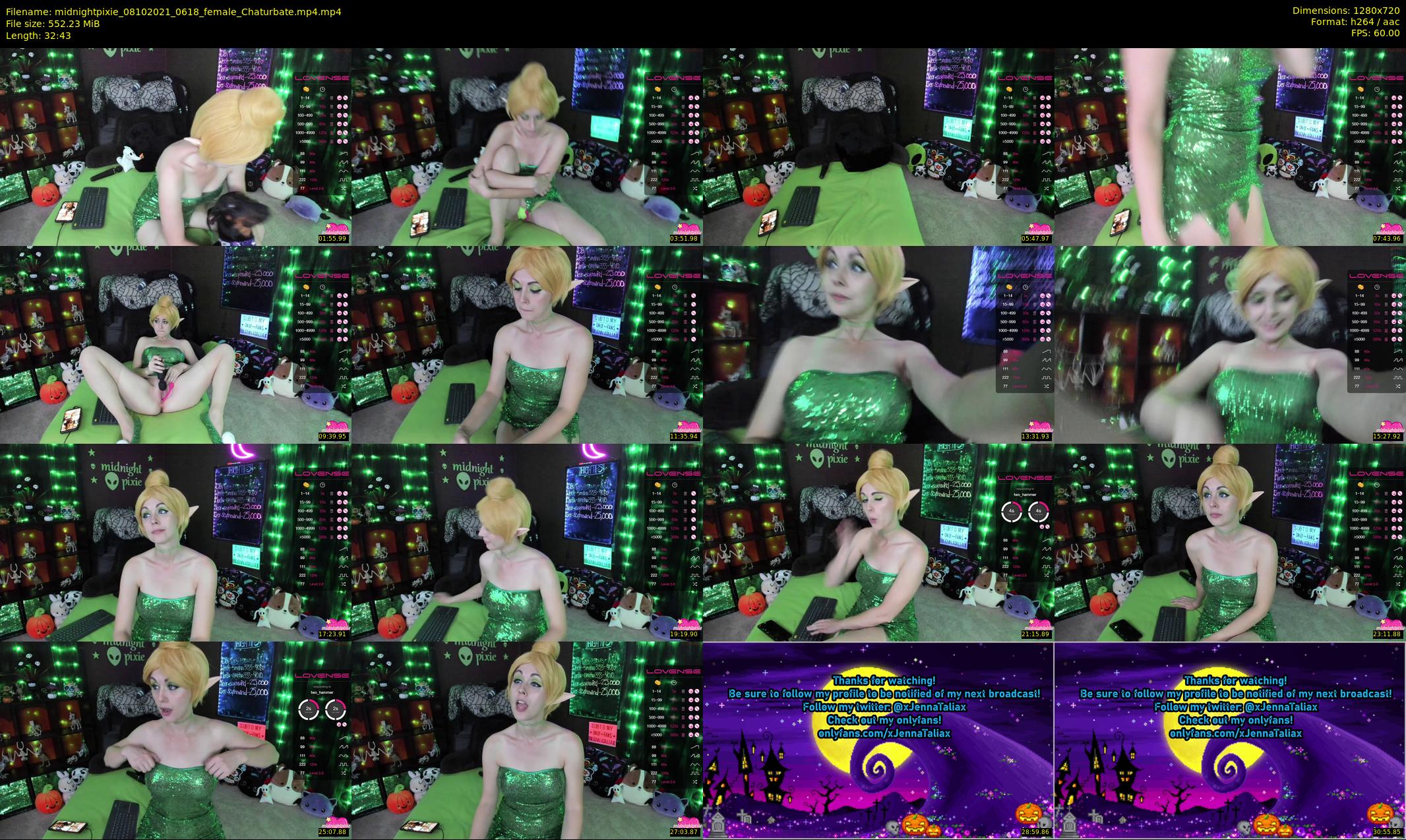 midnightpixie — 33 minute Chaturbate Female strip rec, 720p, Oct 8, 2021