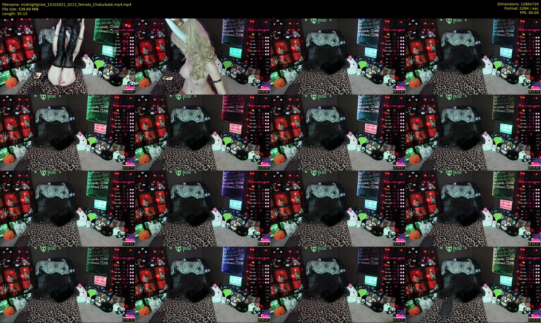 midnightpixie — 36 minute Chaturbate Female strip rec, 720p, Oct 15, 2021