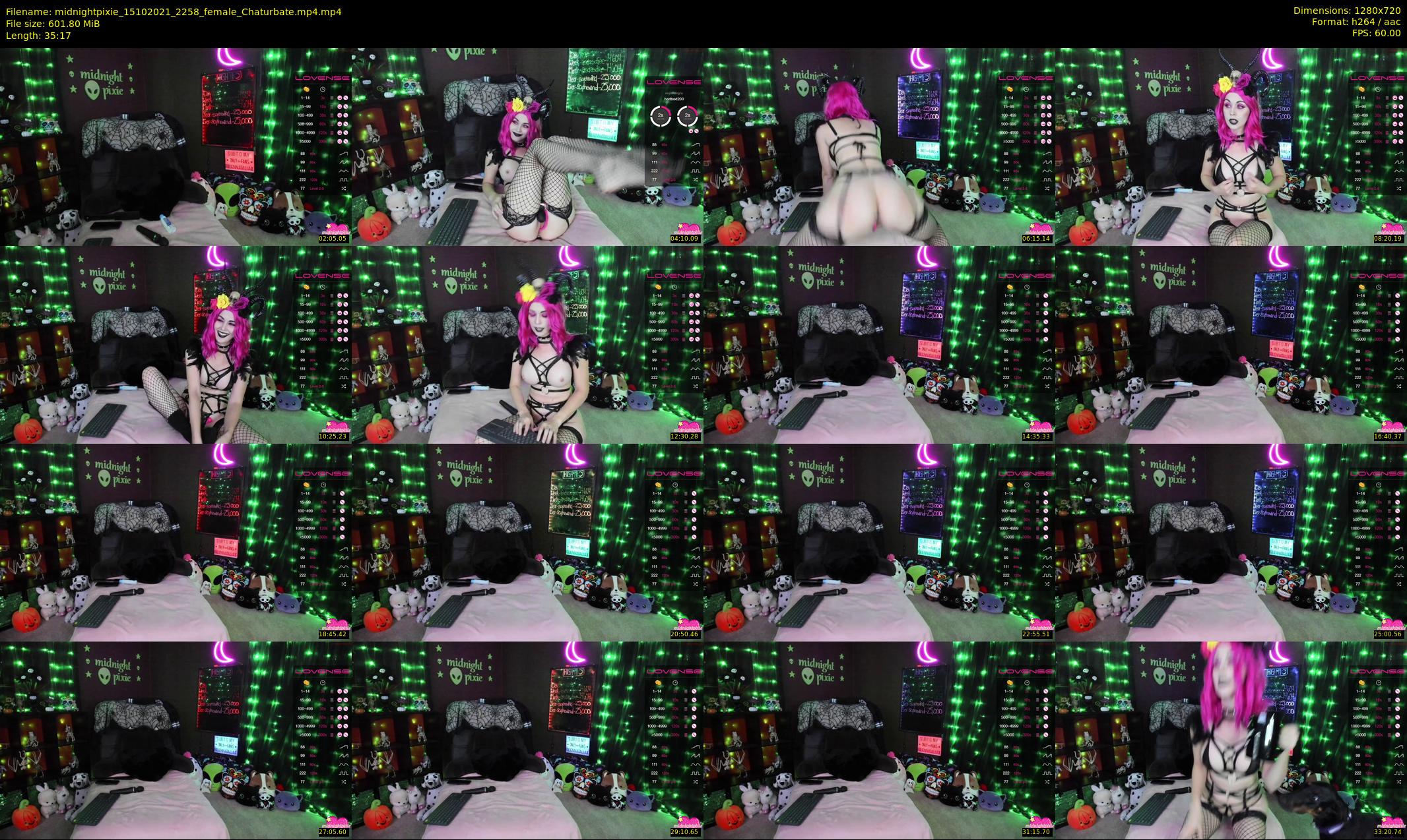 midnightpixie — 36 minute Chaturbate Female strip rec, 720p, Oct 15, 2021
