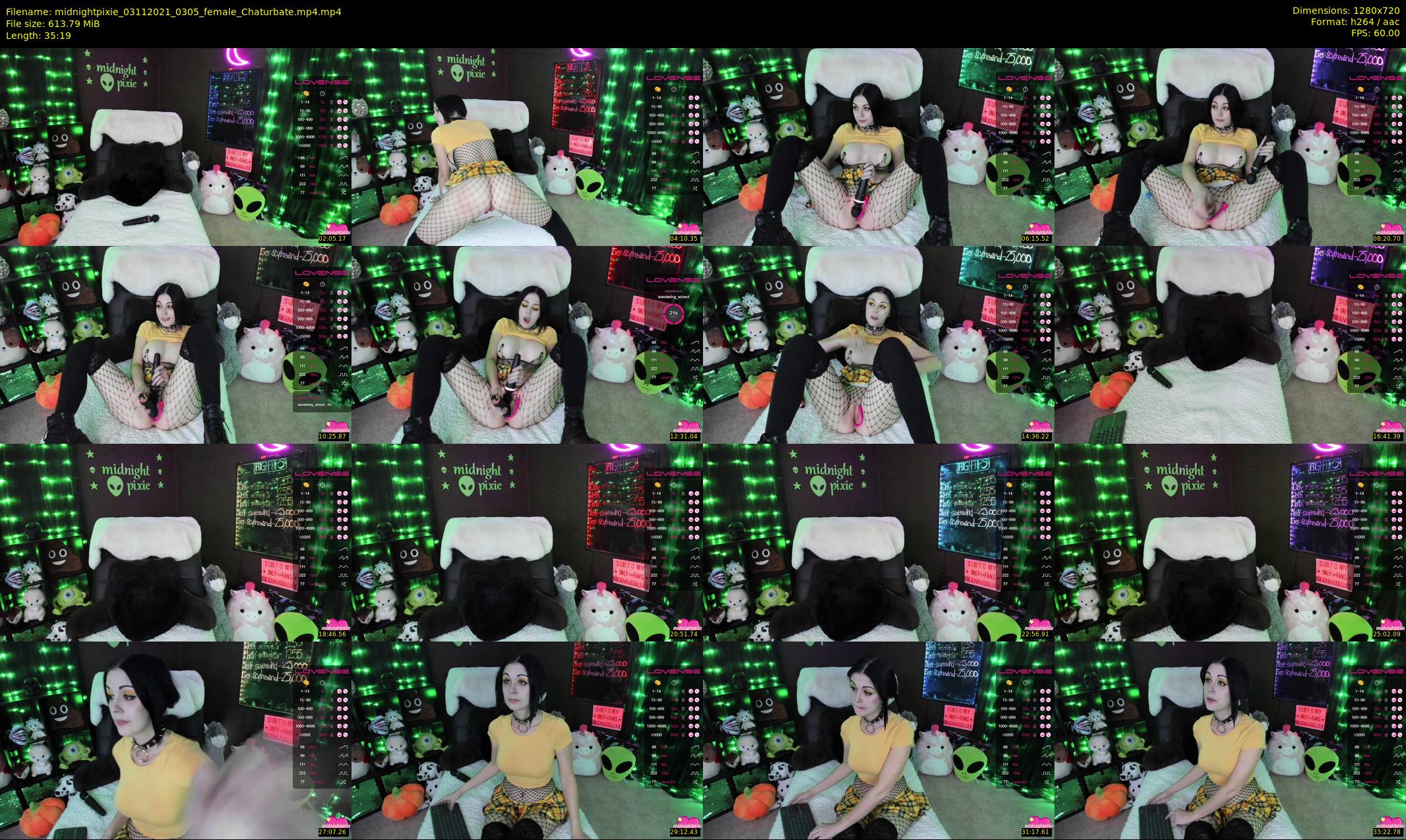 midnightpixie — 36 minute Chaturbate Female strip rec, 720p, Nov 3, 2021