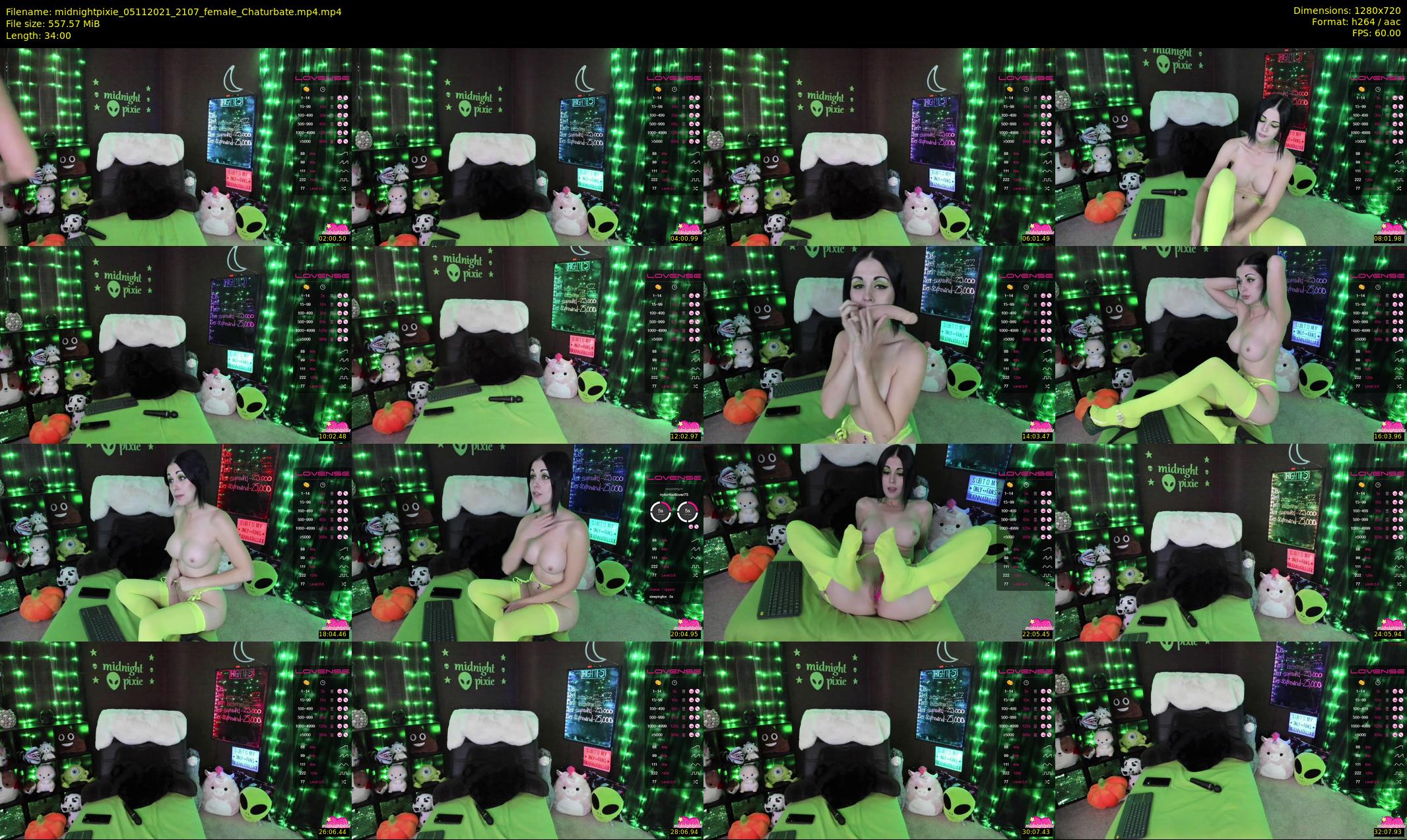 midnightpixie — 34 minute Chaturbate Female strip rec, 720p, Nov 5, 2021