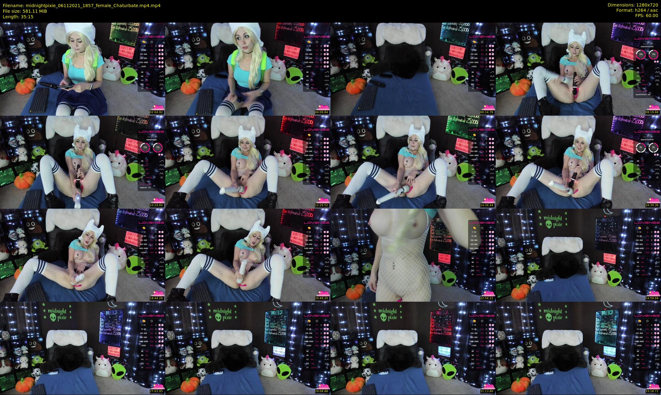 midnightpixie — 36 minute Chaturbate Female strip rec, 720p, Nov 6, 2021