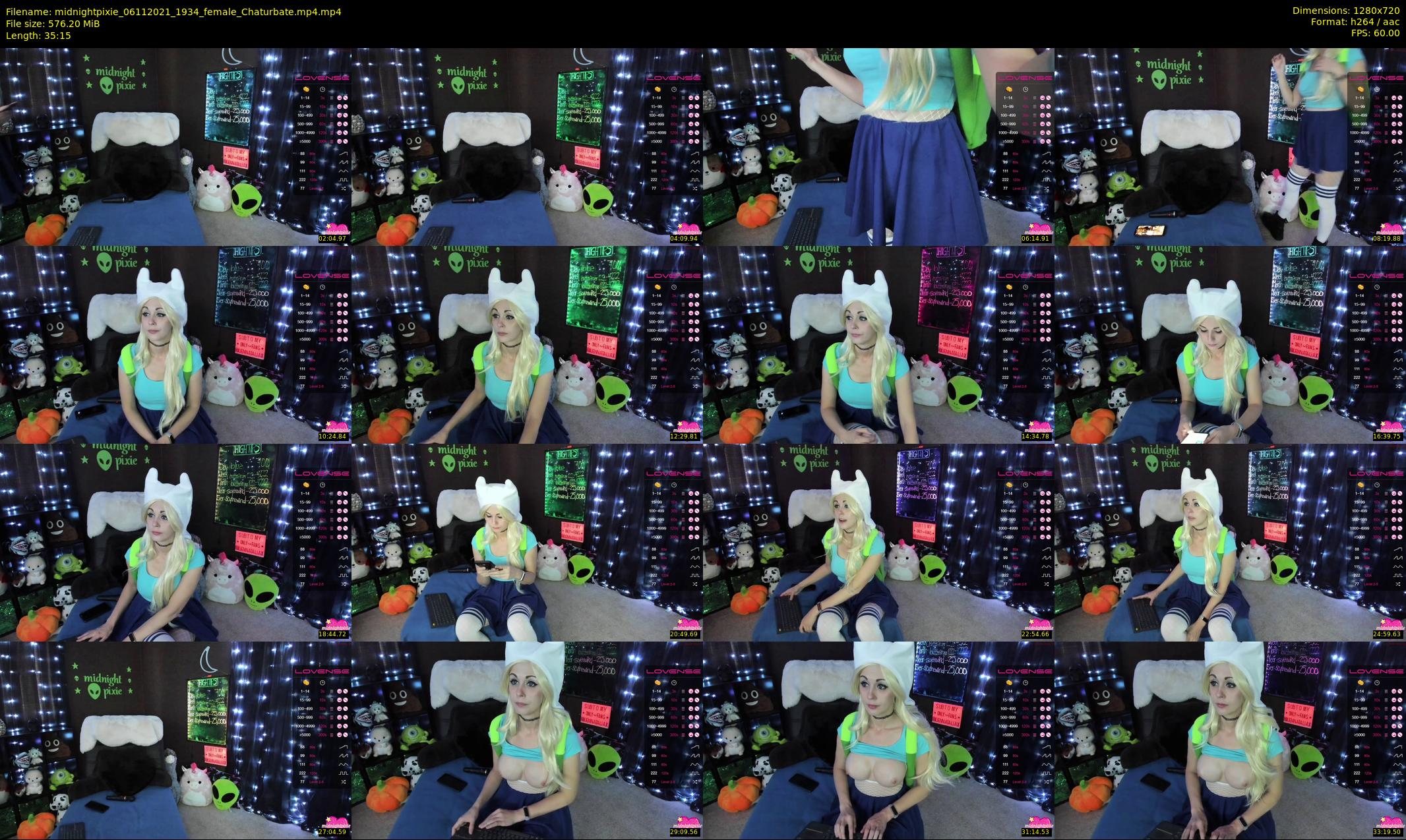 midnightpixie — 36 minute Chaturbate Female strip rec, 720p, Nov 6, 2021