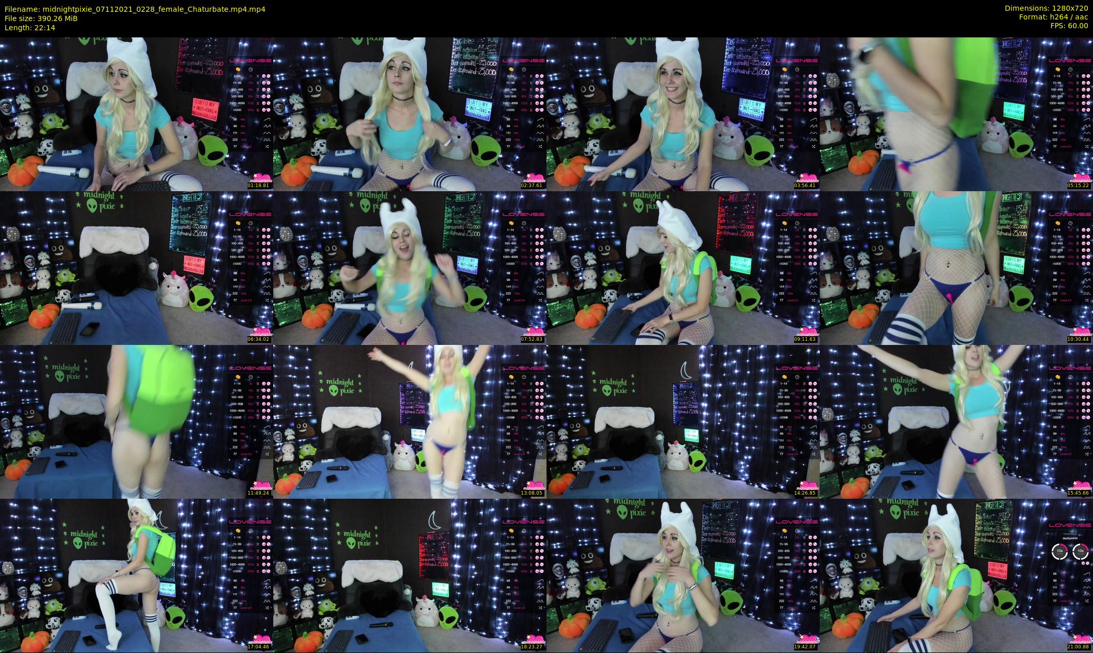 midnightpixie — 23 minute Chaturbate Female strip rec, 720p, Nov 7, 2021