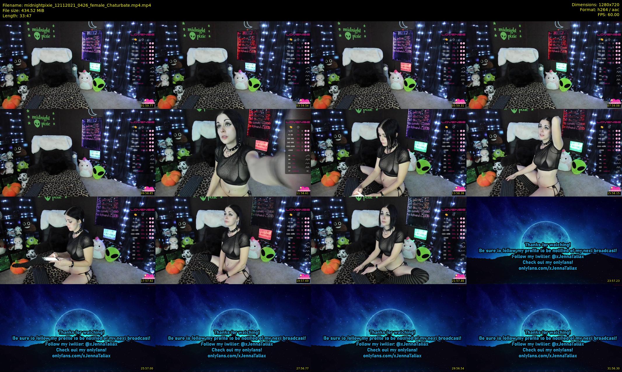 midnightpixie — 34 minute Chaturbate Female strip rec, 720p, Nov 12, 2021
