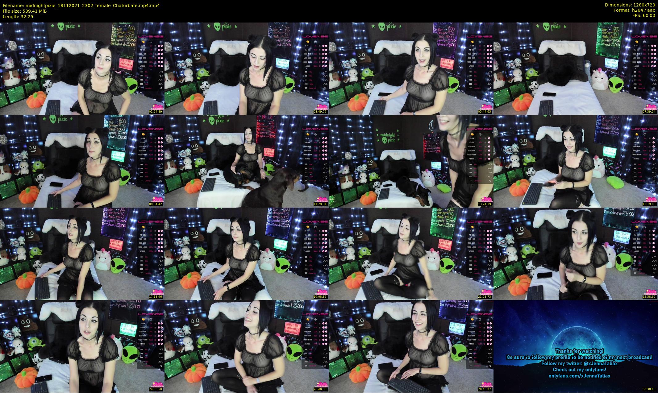 midnightpixie — 33 minute Chaturbate Female strip rec, 720p, Nov 18, 2021