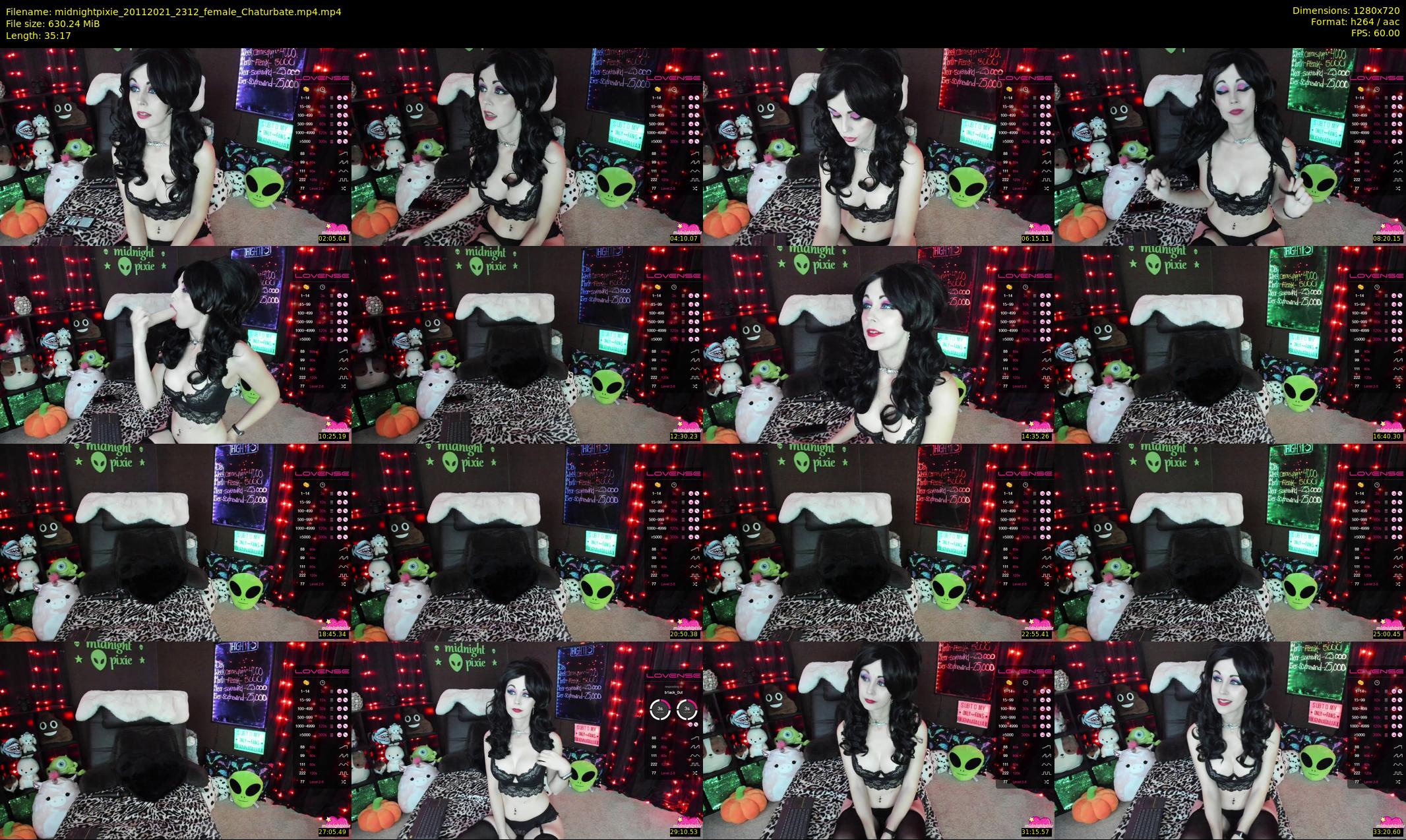 midnightpixie — 36 minute Chaturbate Female strip rec, 720p, Nov 20, 2021
