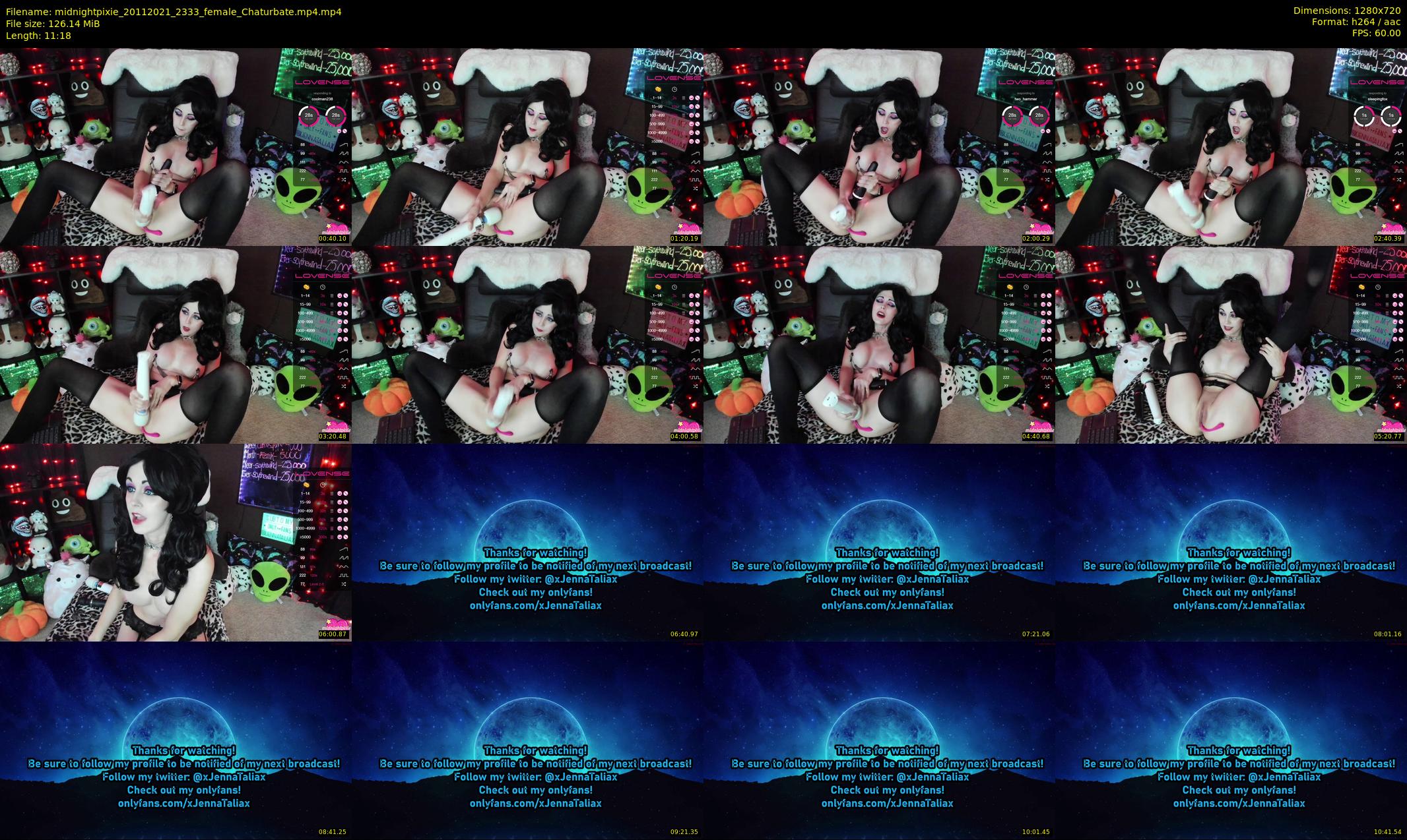 midnightpixie — 12 minute Chaturbate Female strip rec, 720p, Nov 20, 2021