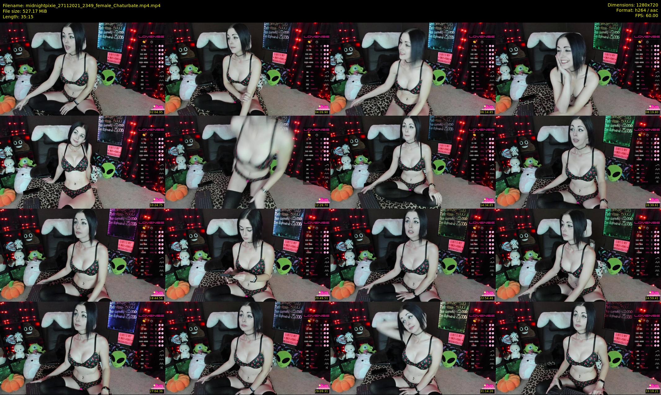 midnightpixie — 36 minute Chaturbate Female strip rec, 720p, Nov 27, 2021