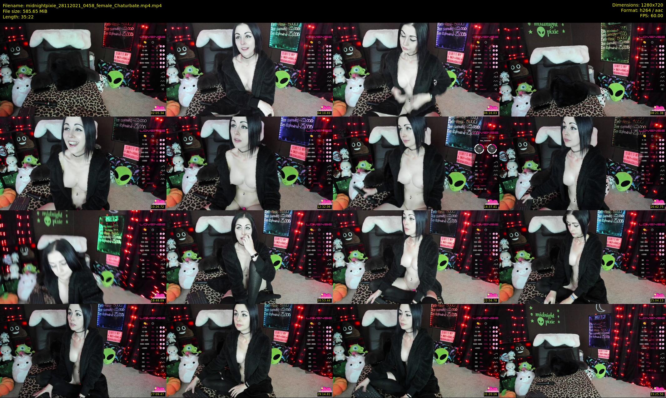 midnightpixie — 36 minute Chaturbate Female strip rec, 720p, Nov 28, 2021
