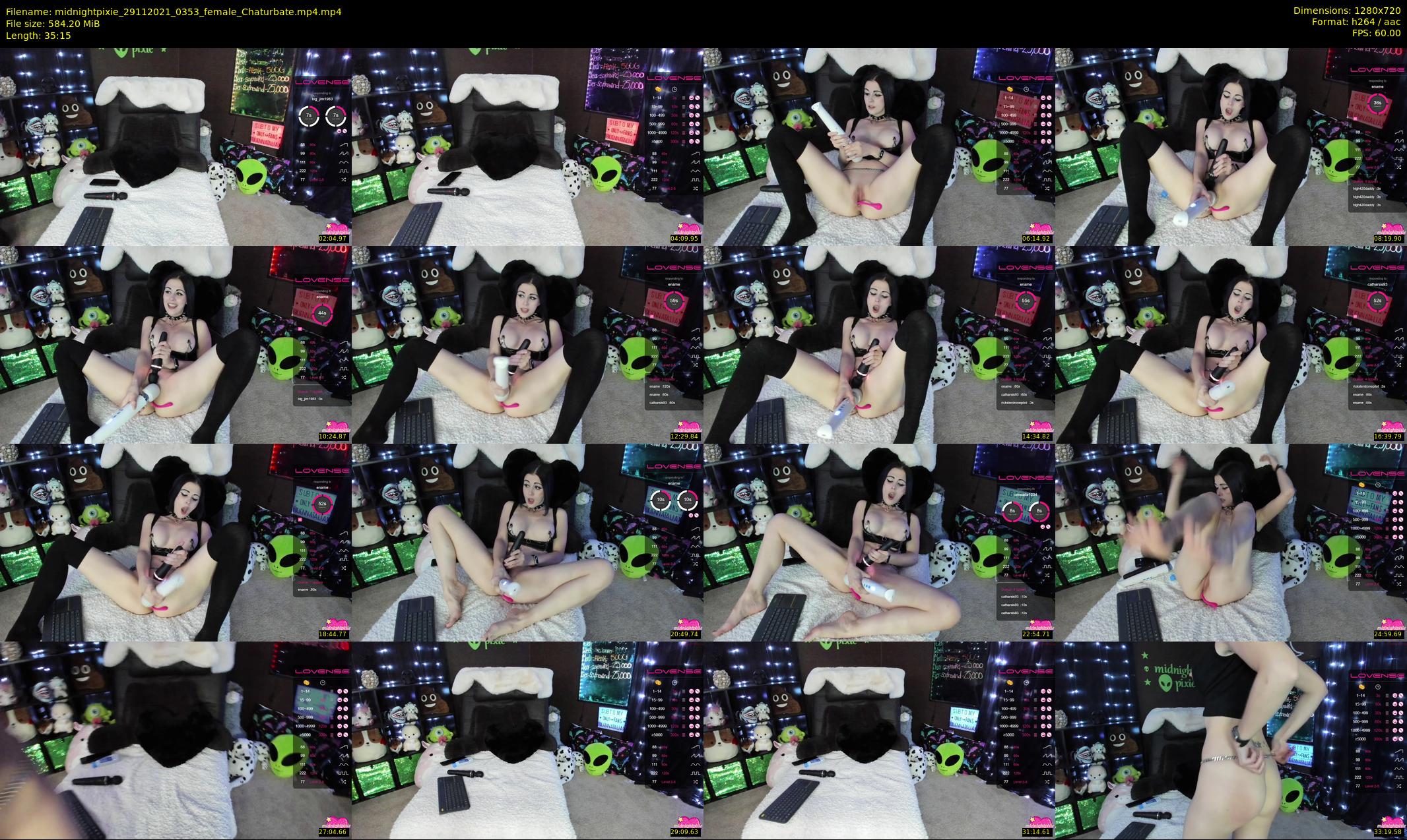 midnightpixie — 36 minute Chaturbate Female strip rec, 720p, Nov 29, 2021