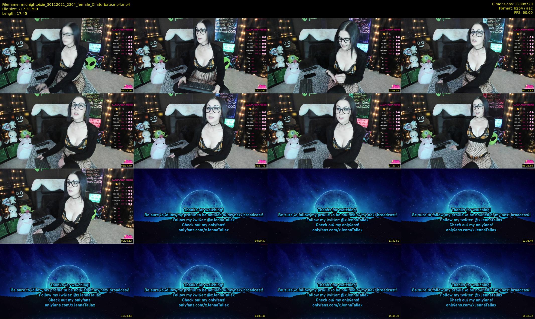 midnightpixie — 18 minute Chaturbate Female strip rec, 720p, Nov 30, 2021