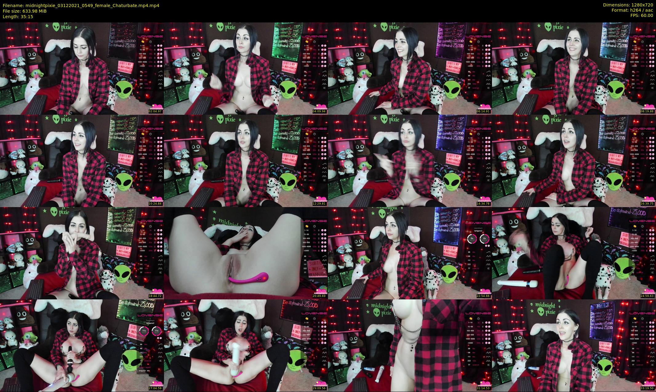 midnightpixie — 36 minute Chaturbate Female strip rec, 720p, Dec 3, 2021